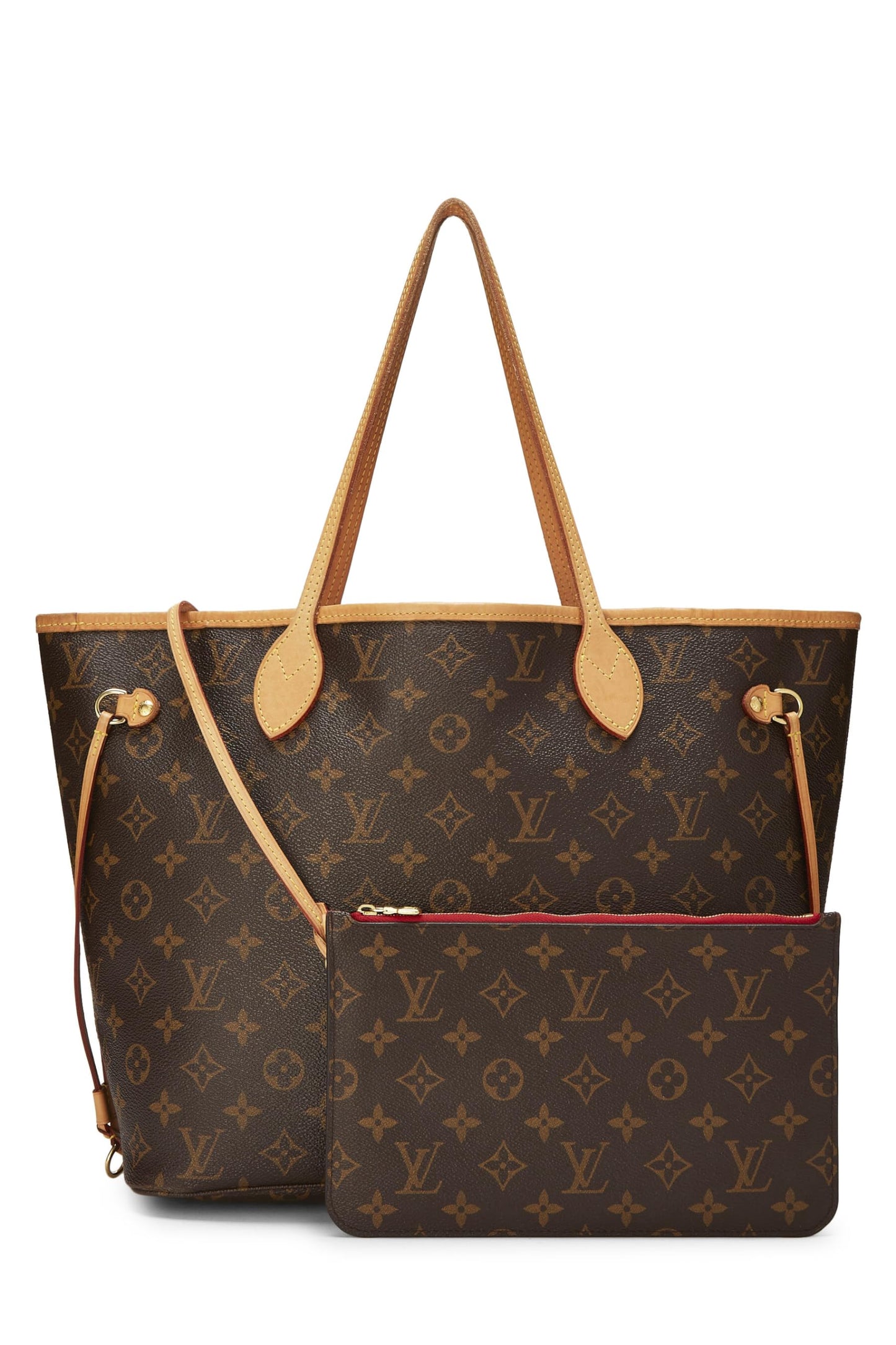 Louis Vuitton, Red Monogram Canvas Neverfull MM, Red