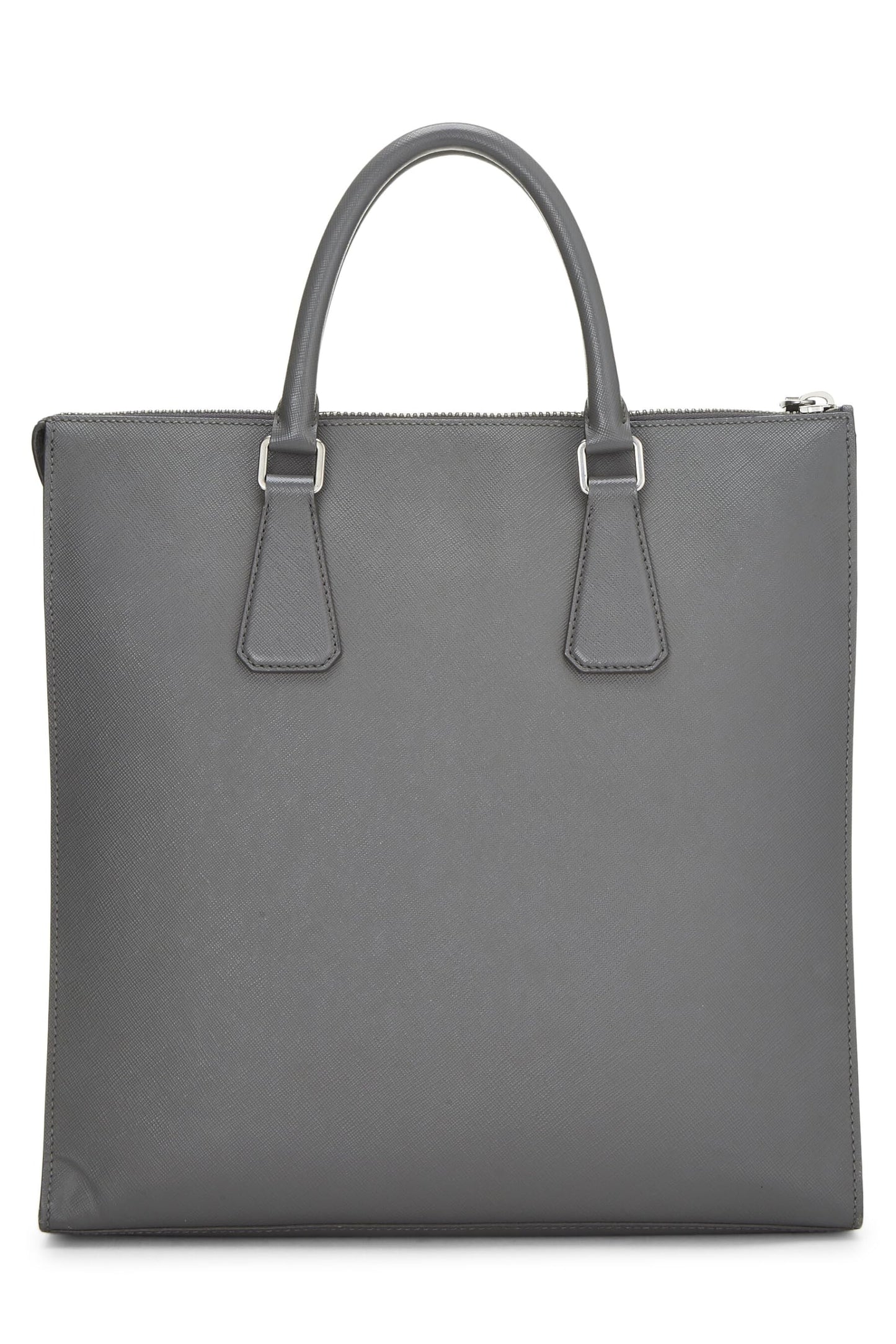 Prada, Grey Saffiano Tote, Grey