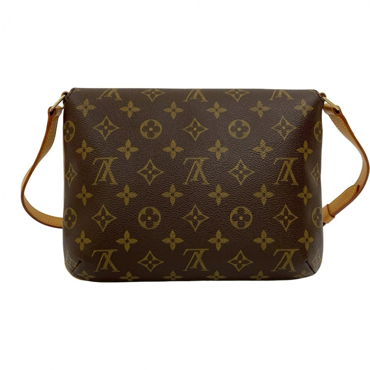 LOUIS VUITTON Shoulder Bag Leather, PVC Brown Monogram Musette Tango Women