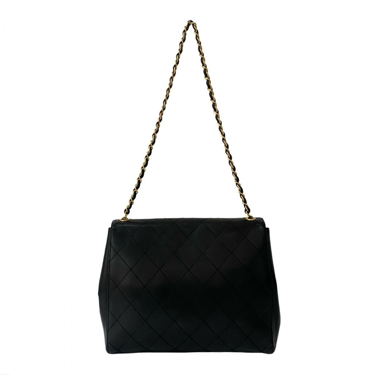 CHANEL Shoulder Bag lambskin black COCO Mark Bicolole Women