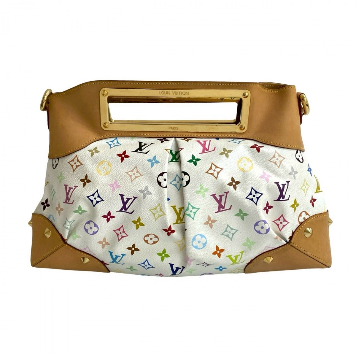 LOUIS VUITTON Shoulder Bag leather multicolor Monogram multicolor Judy GM