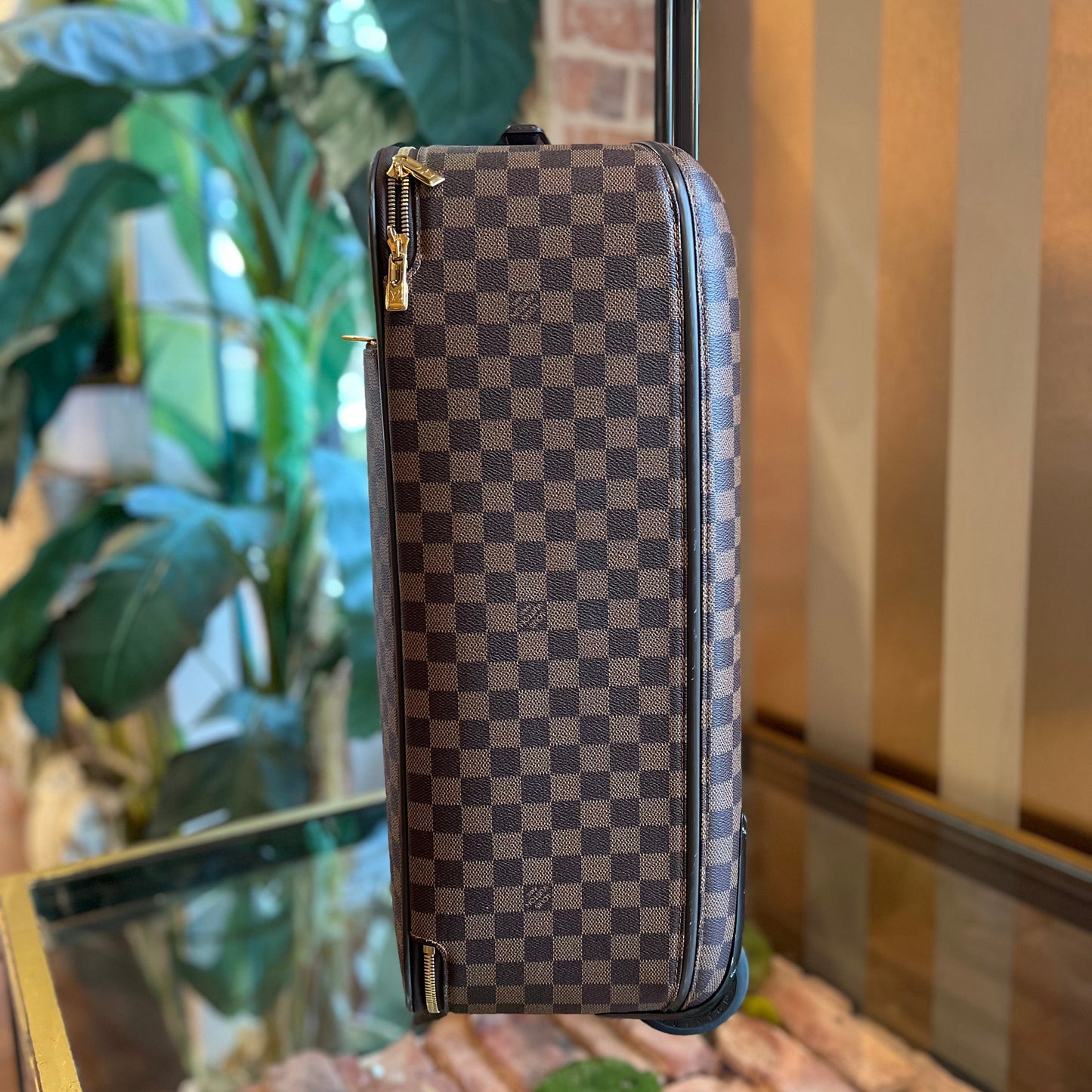 LOUIS VUITTON Pegase 50 Damier Ebene Canvas Suitcase Crossbody
