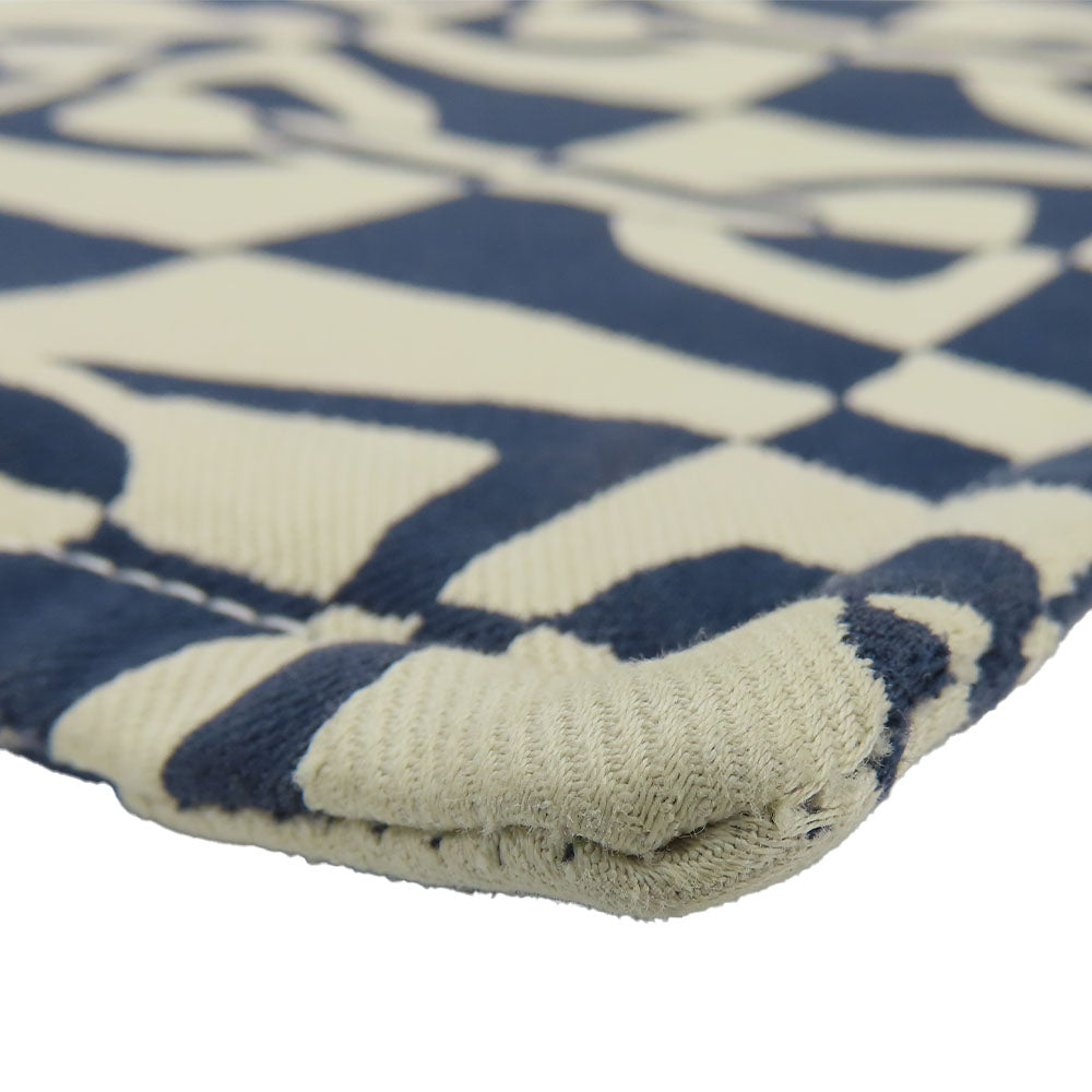 HERMES Pouch canvas Navy Chene Dunkle Truth Flat GM Women