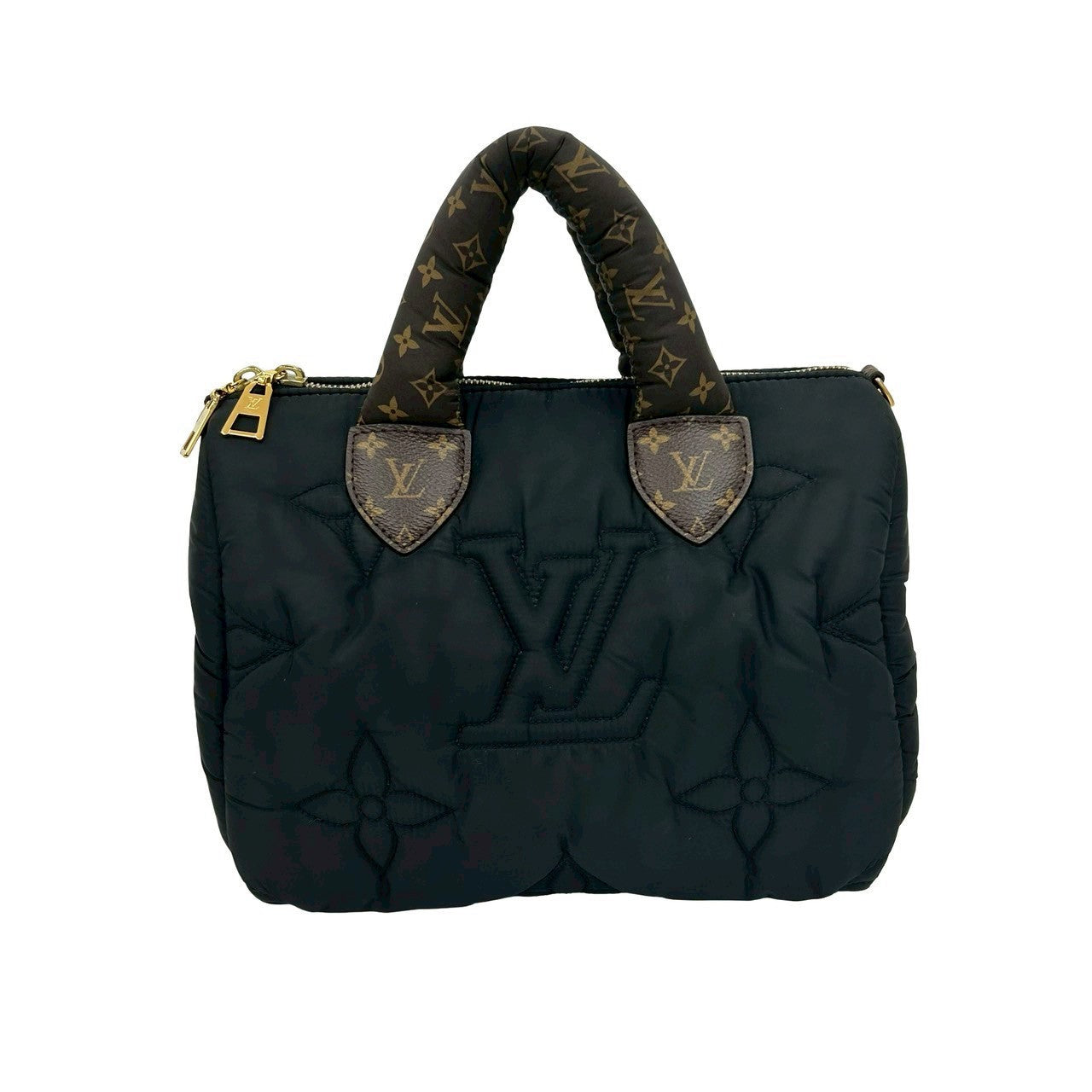 LOUIS VUITTON Shoulder Bag Nylon black monogram LV pillow bandouliere 25