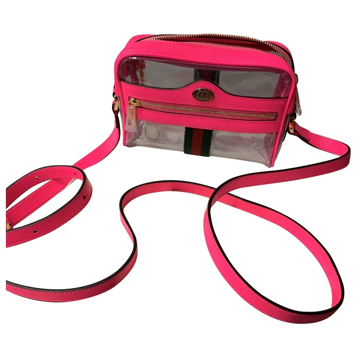Gucci ophidia pink plastic handbag