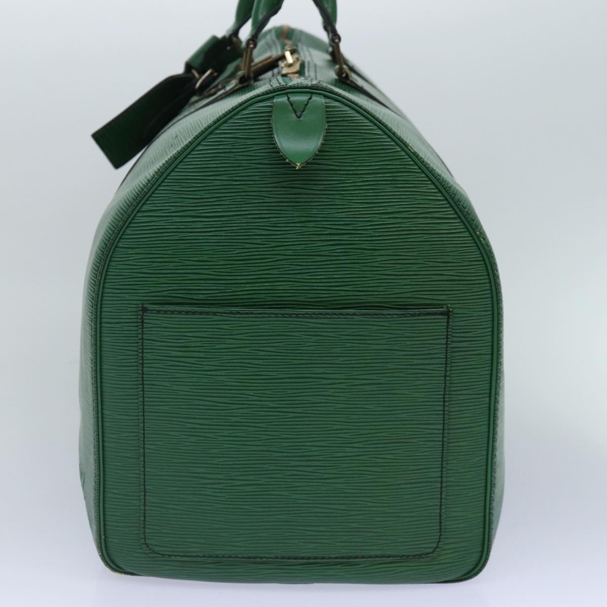 LOUIS VUITTON Epi Keepall 50 Boston Bag Green LV Auth