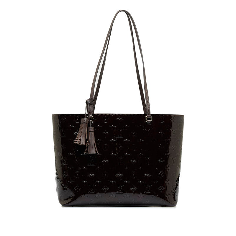 Louis Vuitton Monogram Verney Long Beach MM Tortoise Bag M90475 Amarant Pearl Patent Leather Louis Vuitton