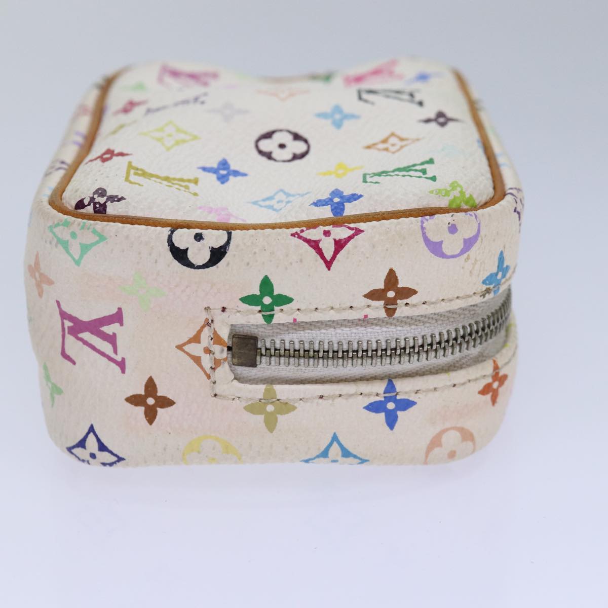 LOUIS VUITTON Monogram Multicolor Trousse Wapity Pouch White Auth