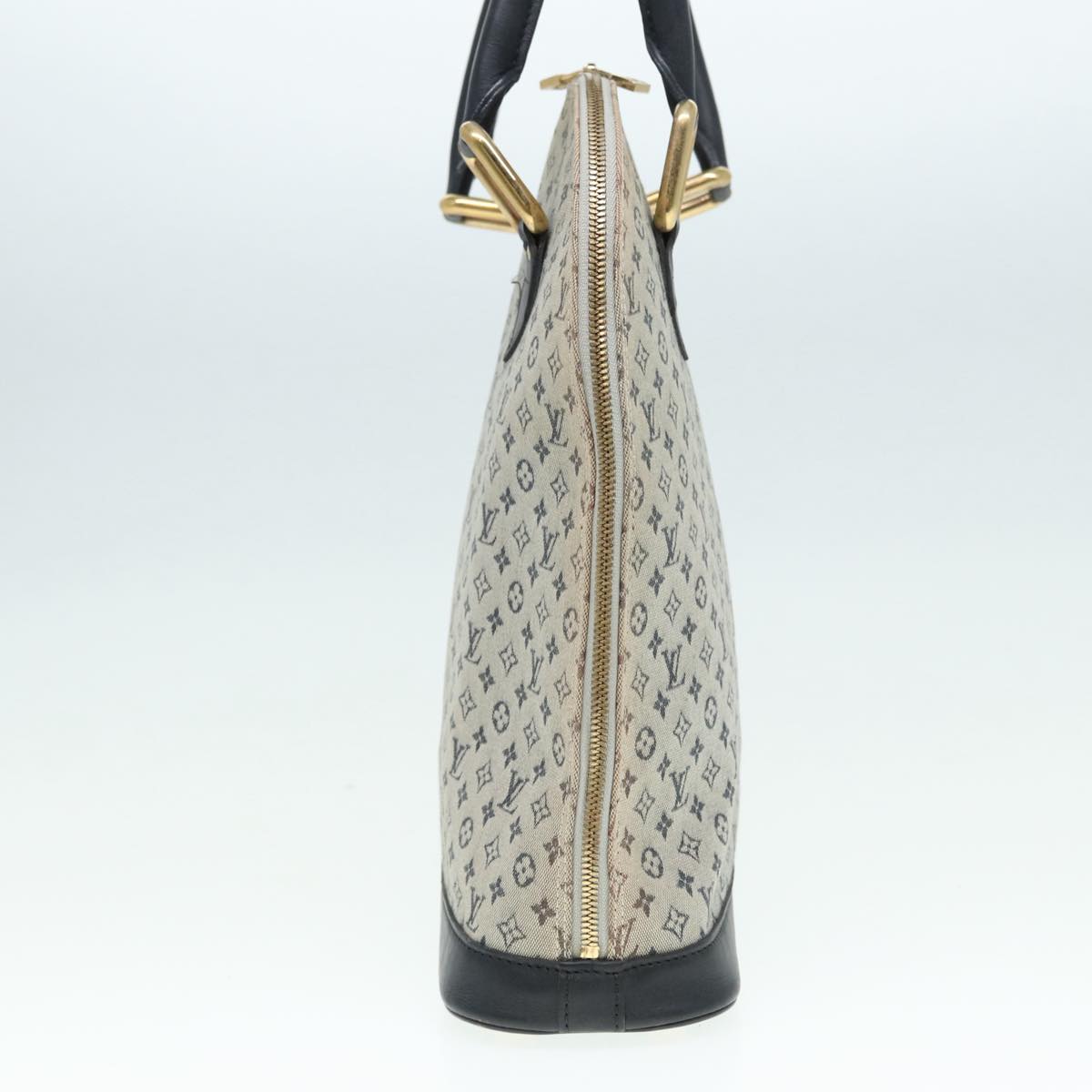 LOUIS VUITTON Monogram Mini Alma Haut Hand Bag Blue LV Auth