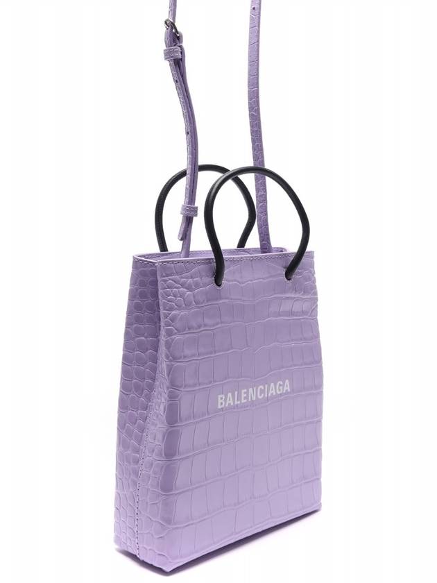 Luxury Balenciaga Trending 2026 WoMen's Crocodile Print Shopping Tote Bag Purple