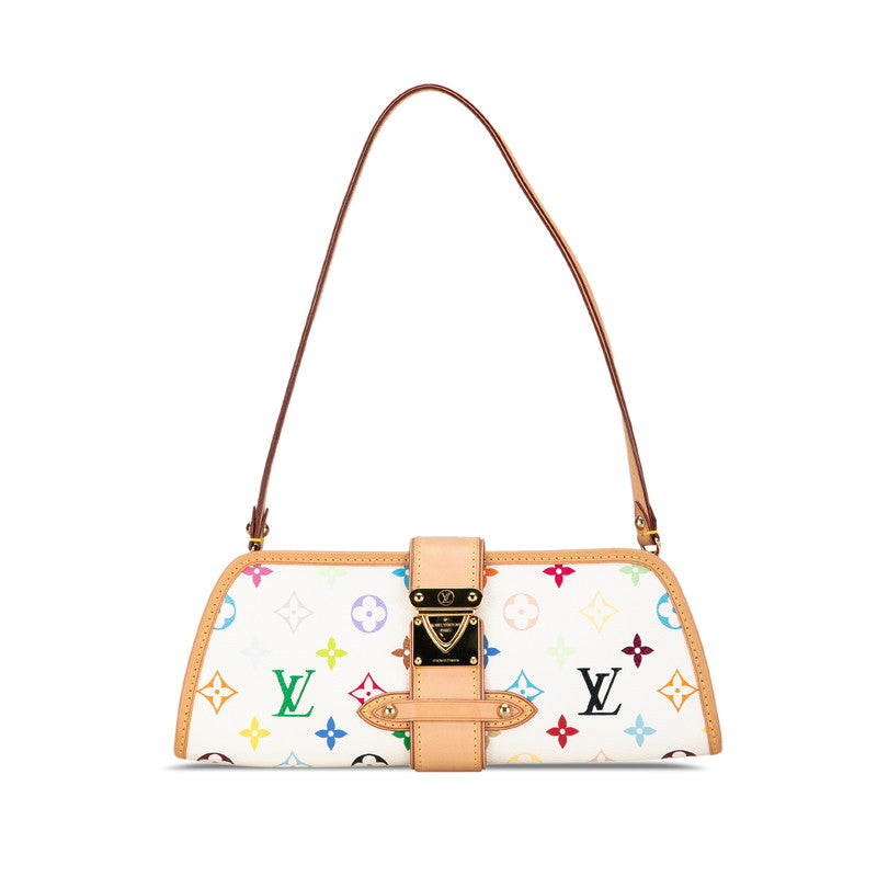Louis Vuitton Multicolor Shirley Shoulder Bag M40049 Bronze White PVC Leather Louis Vuitton