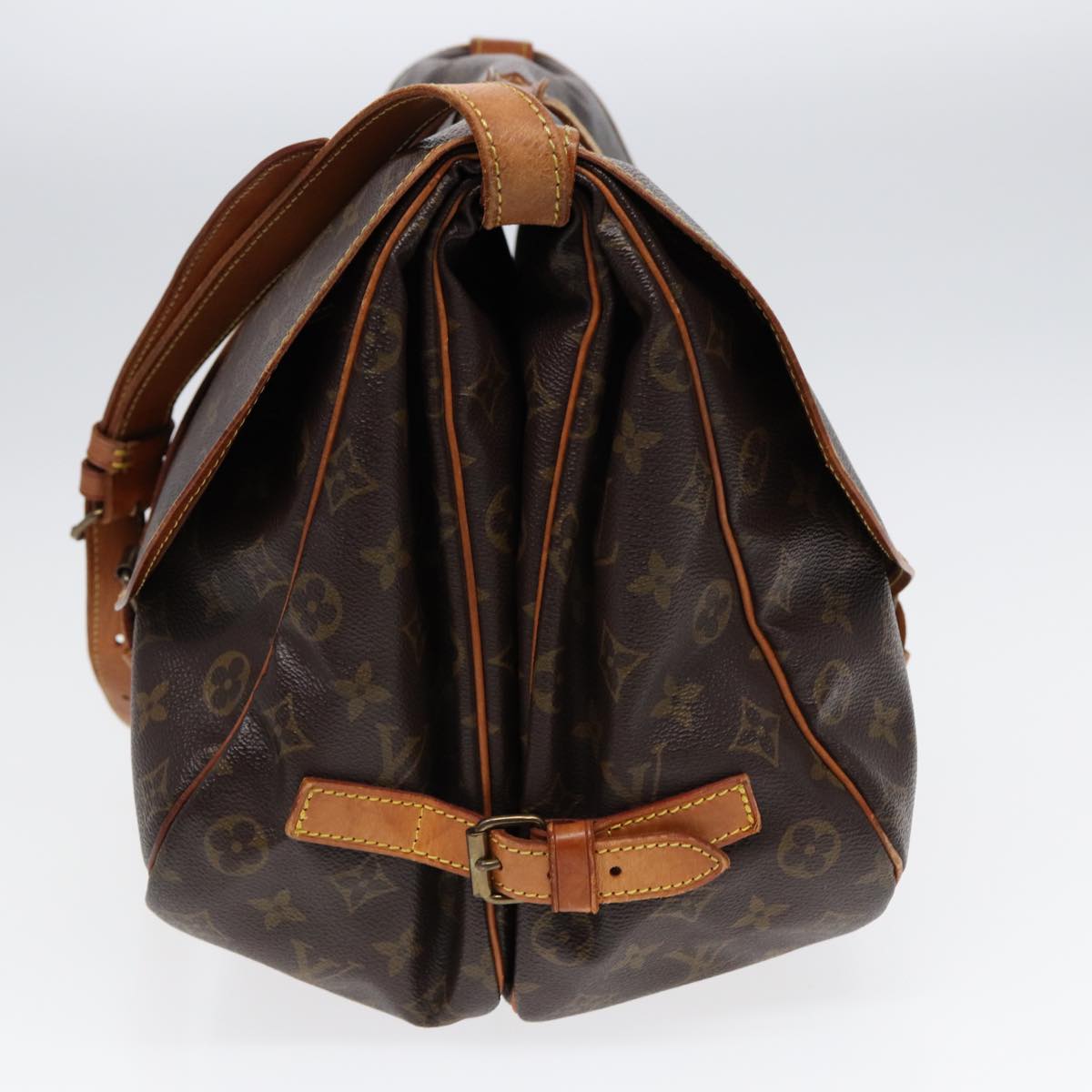 LOUIS VUITTON Monogram Saumur 35 Shoulder Bag LV Auth