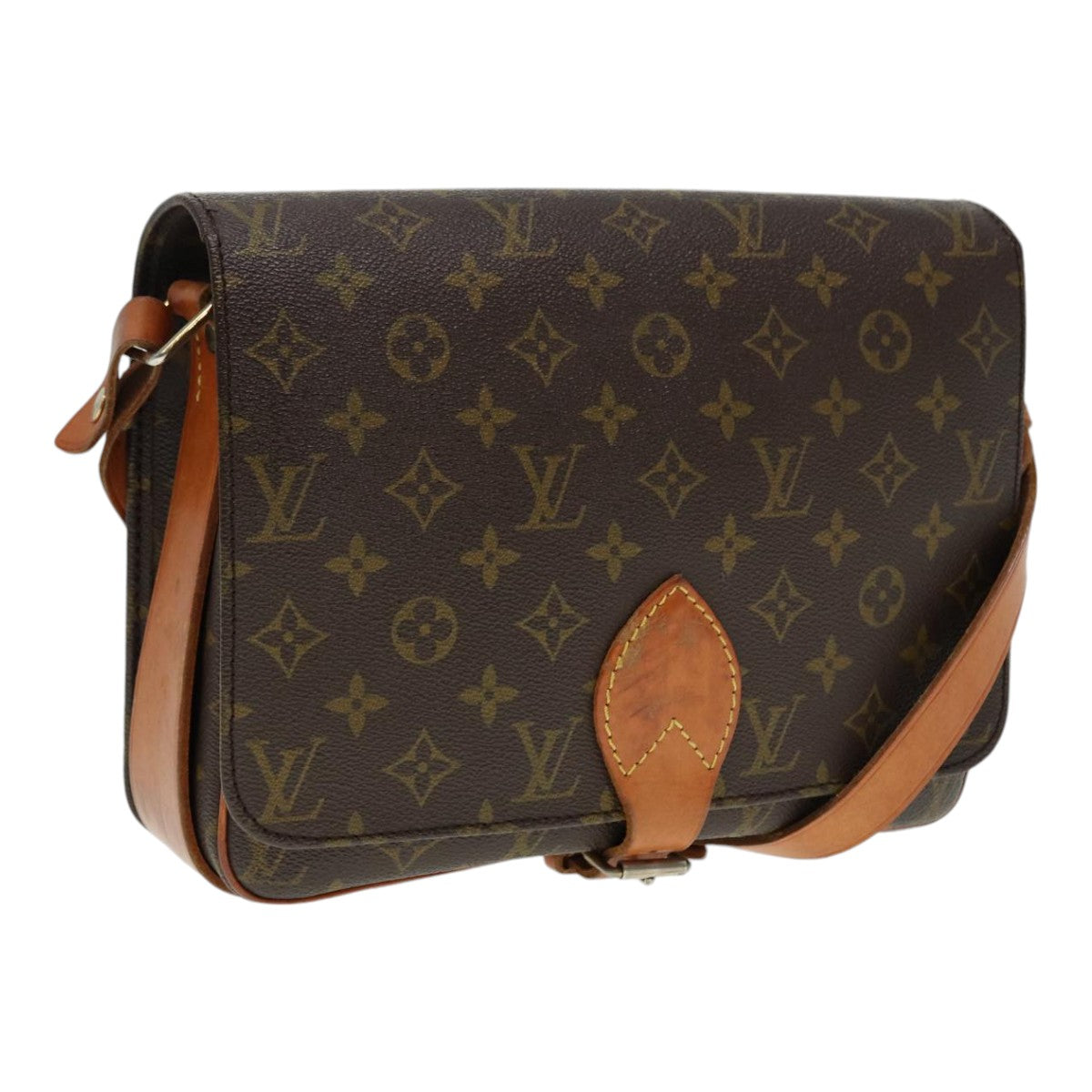 LOUIS VUITTON Monogram Cartouchiere GM Shoulder Bag M51252 LV Auth 86369