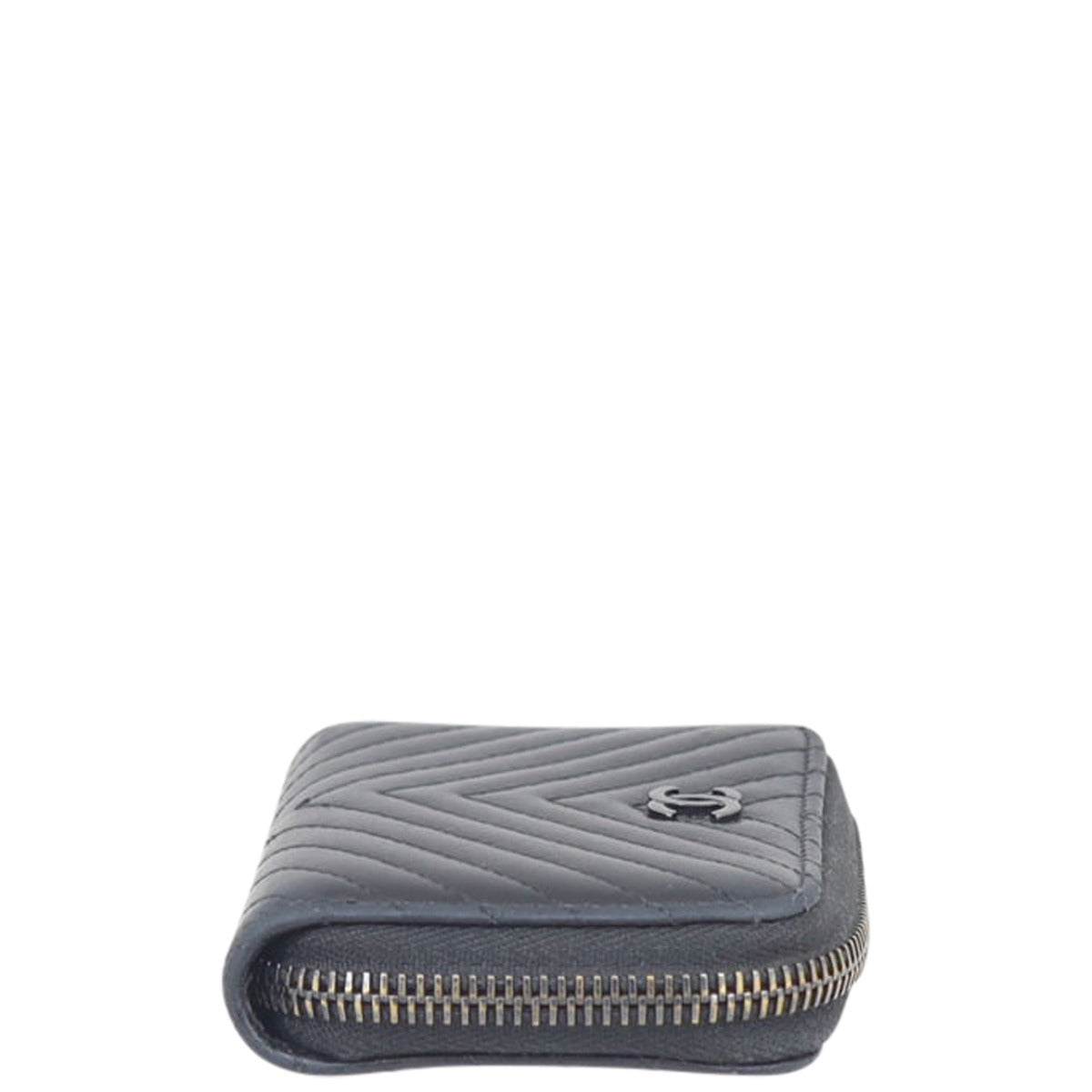 Chanel Chevron Zipped Coin Purse