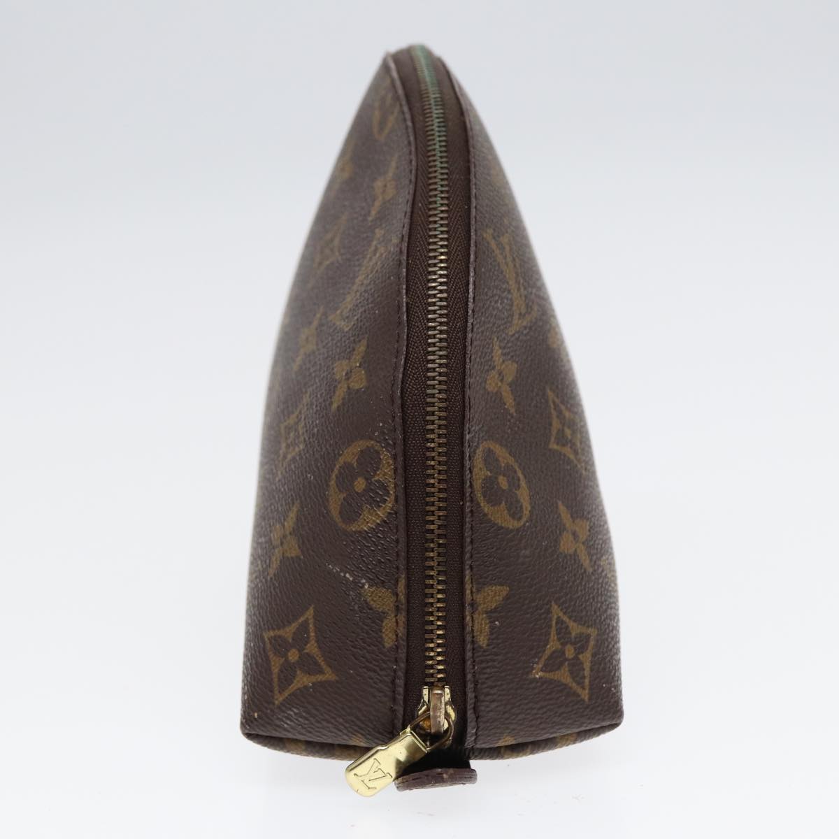 LOUIS VUITTON Monogram Trousse Demi Ronde Cosmetic Pouch LV Auth