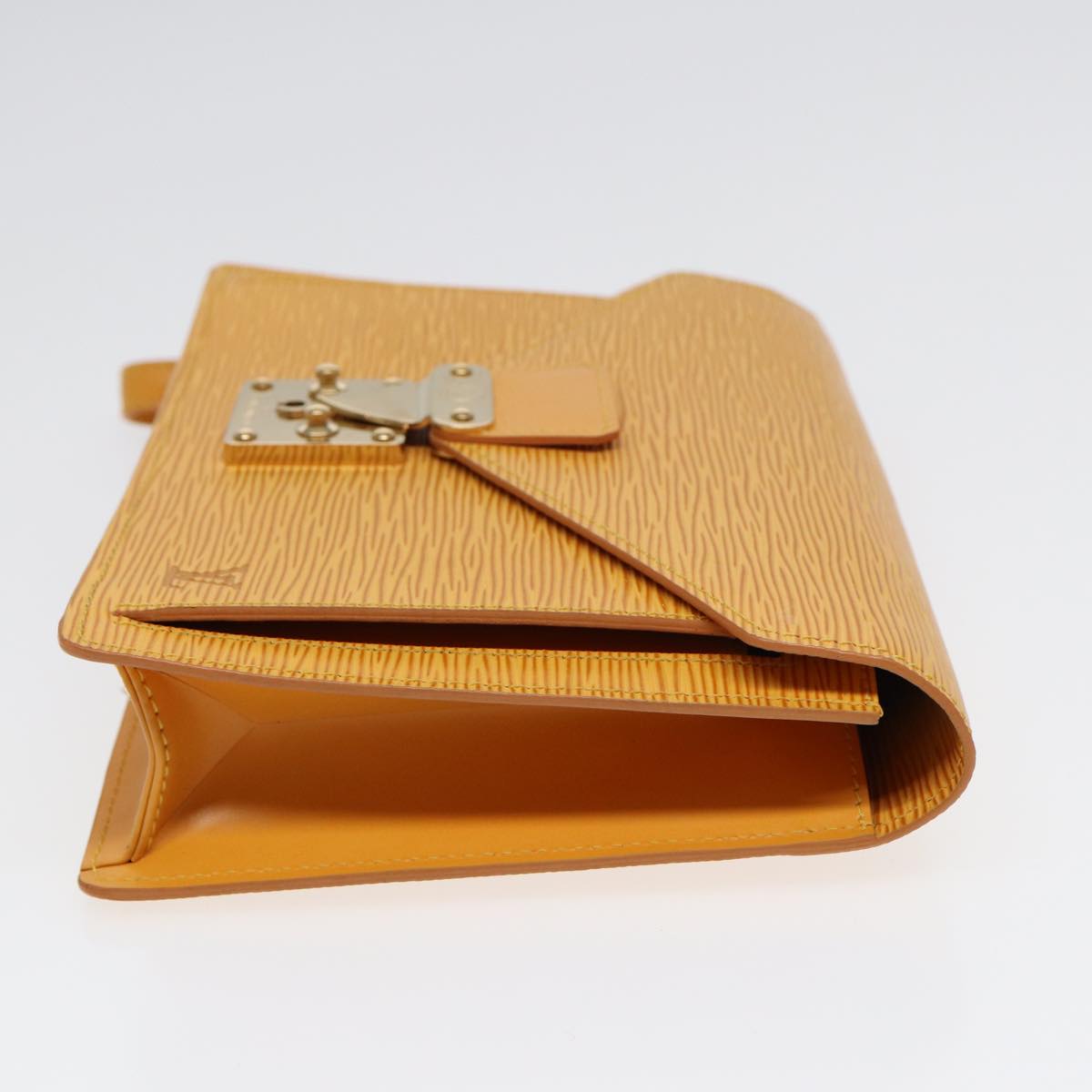 LOUIS VUITTON Epi Serie Dragonne Hand Bag Yellow LV Auth