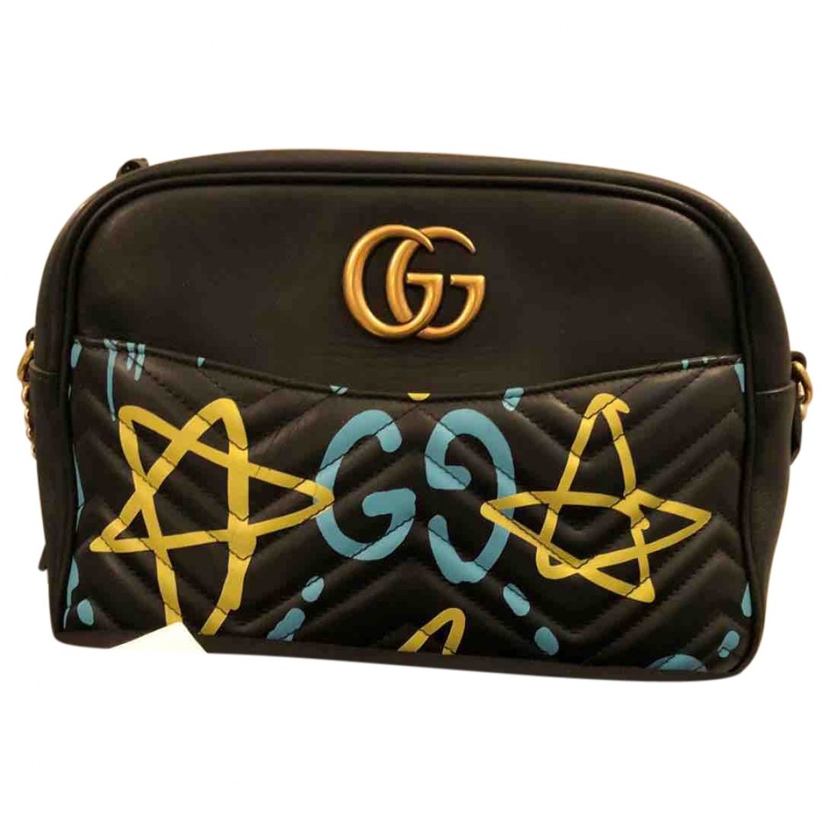 Gucci marmont black leather handbag