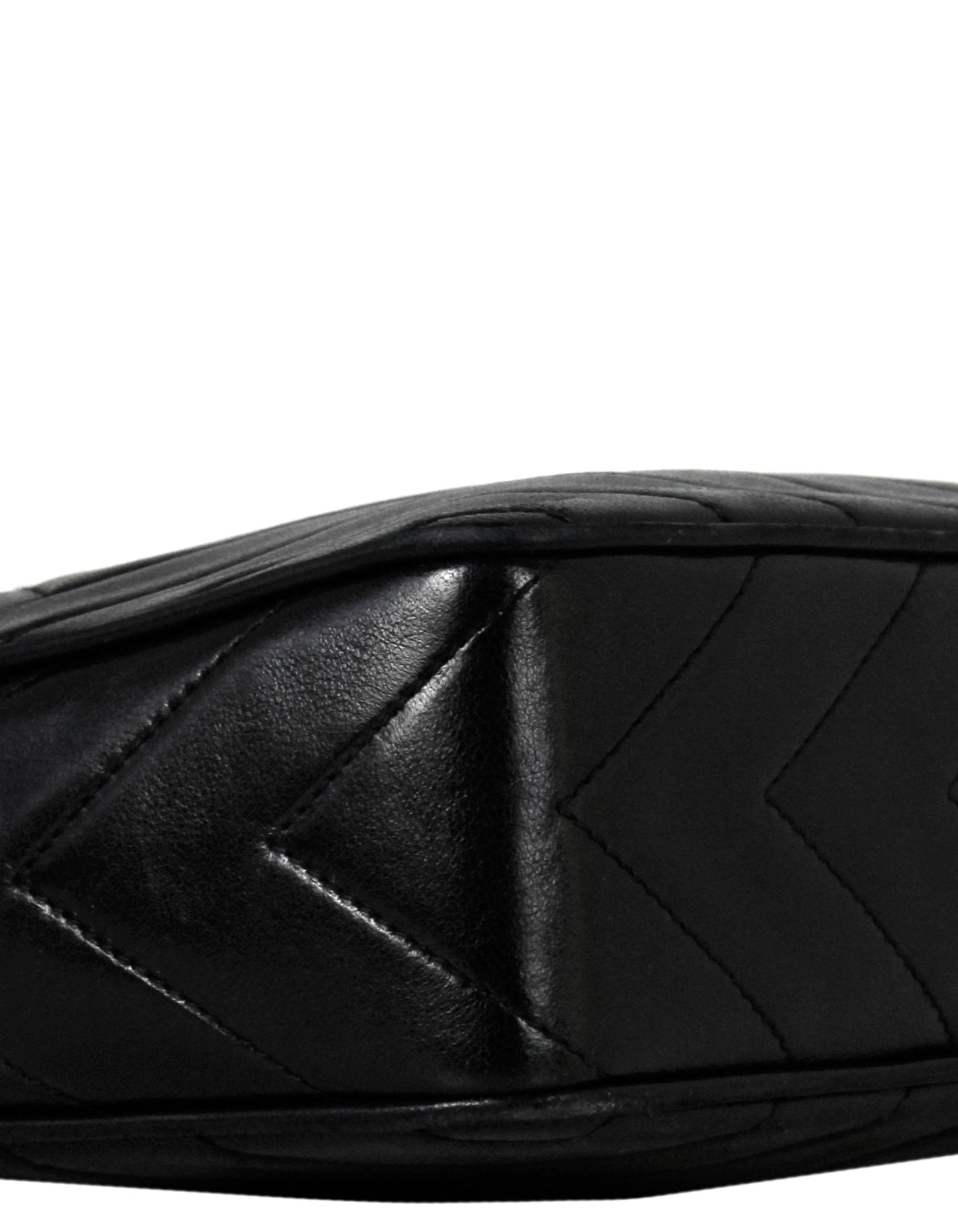 Chanel Black Lambskin Leather Diamond Quilted Camera Bag