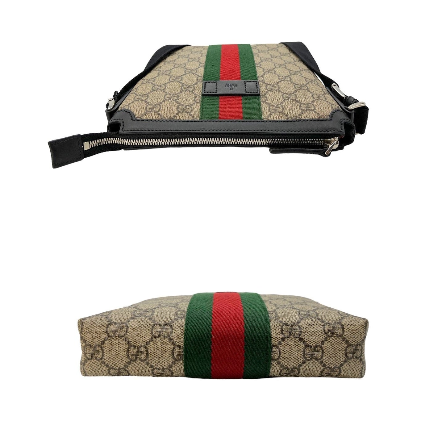 Gucci Nylon Leather Canvas Shoulder Bag