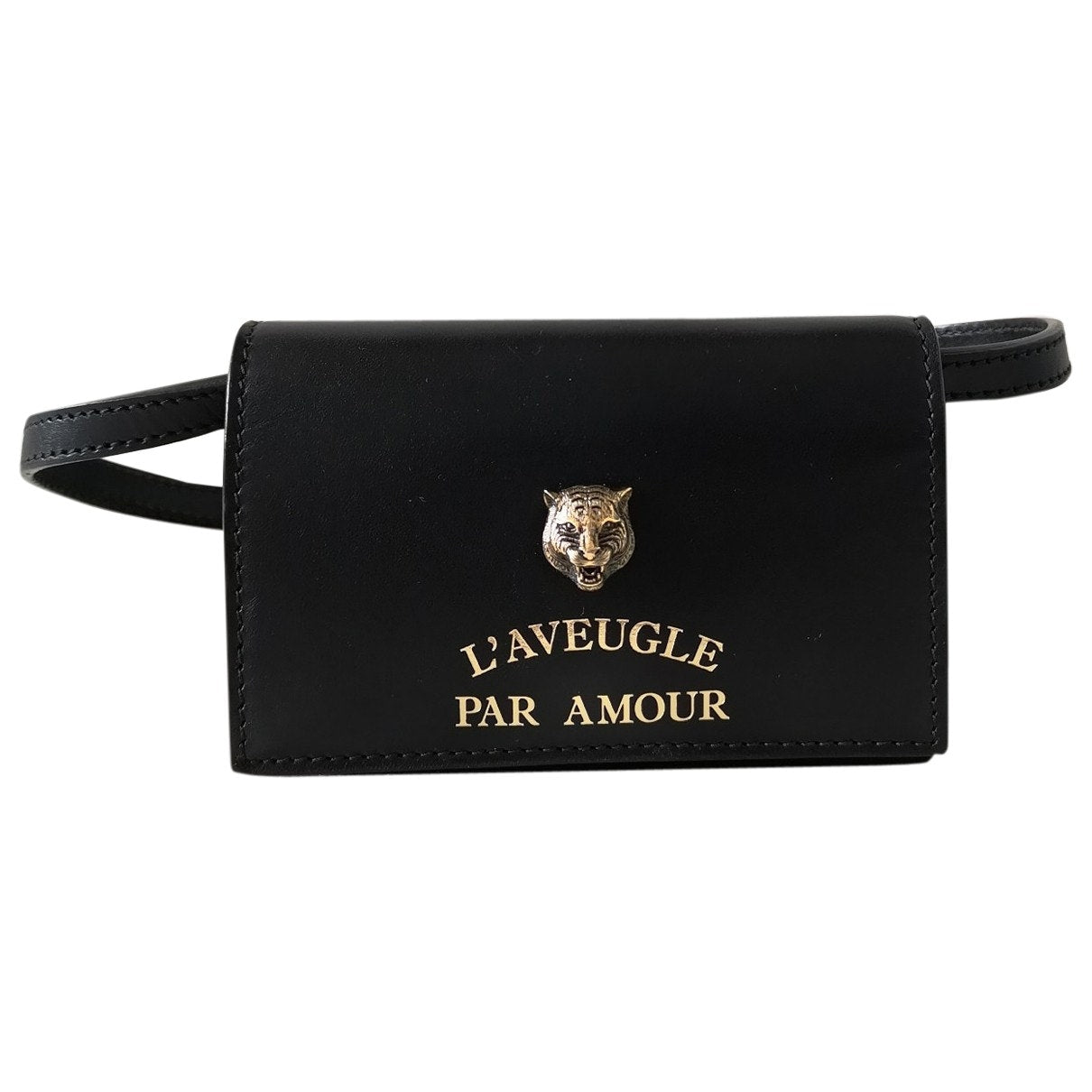 Gucci animalier black leather handbag