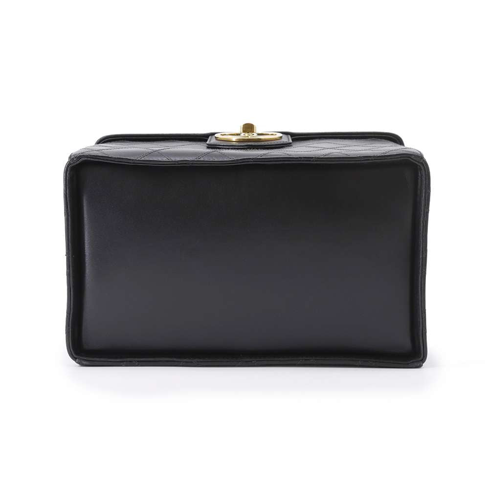 CHANEL Bicolore 2way vanity bag Black Lambskin