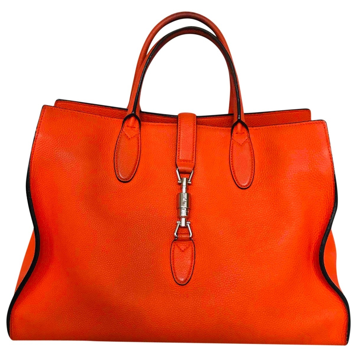 Gucci jackie orange leather handbag