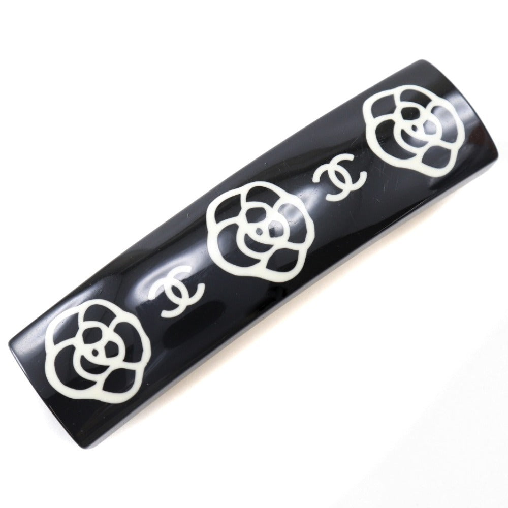 Chanel Chanel Coco Baretta Camellia French Made 2003 Black 03P Flower COCO Mark