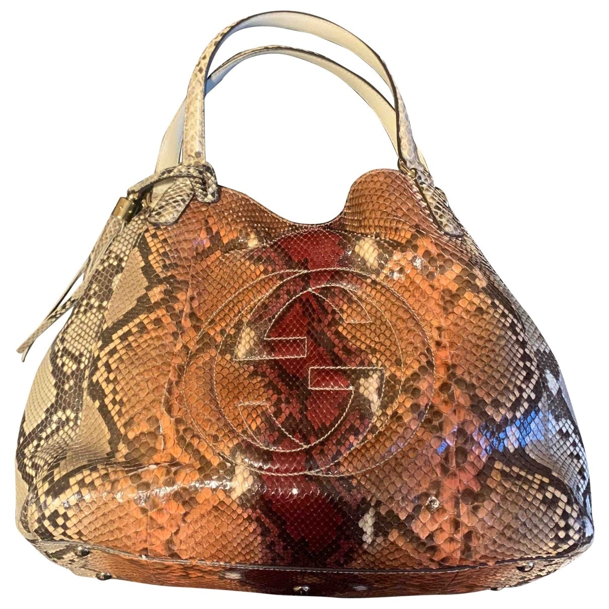 Gucci soho brown python handbag