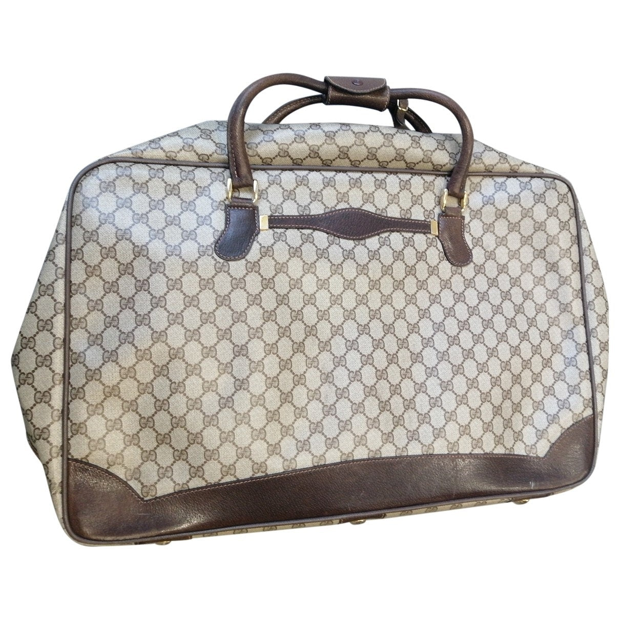 Gucci beige cloth travel bag