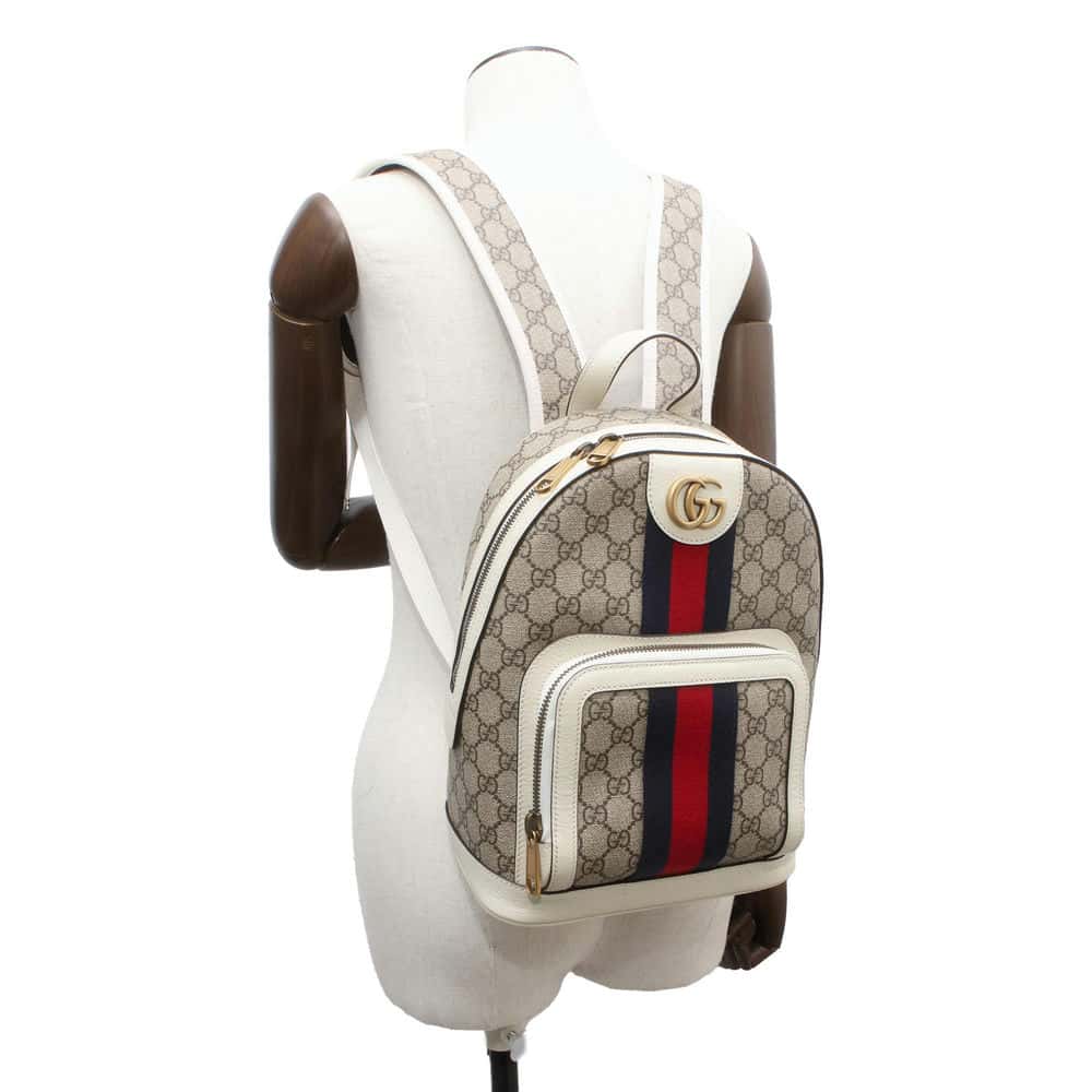 Gucci Leather Canvas Backpack