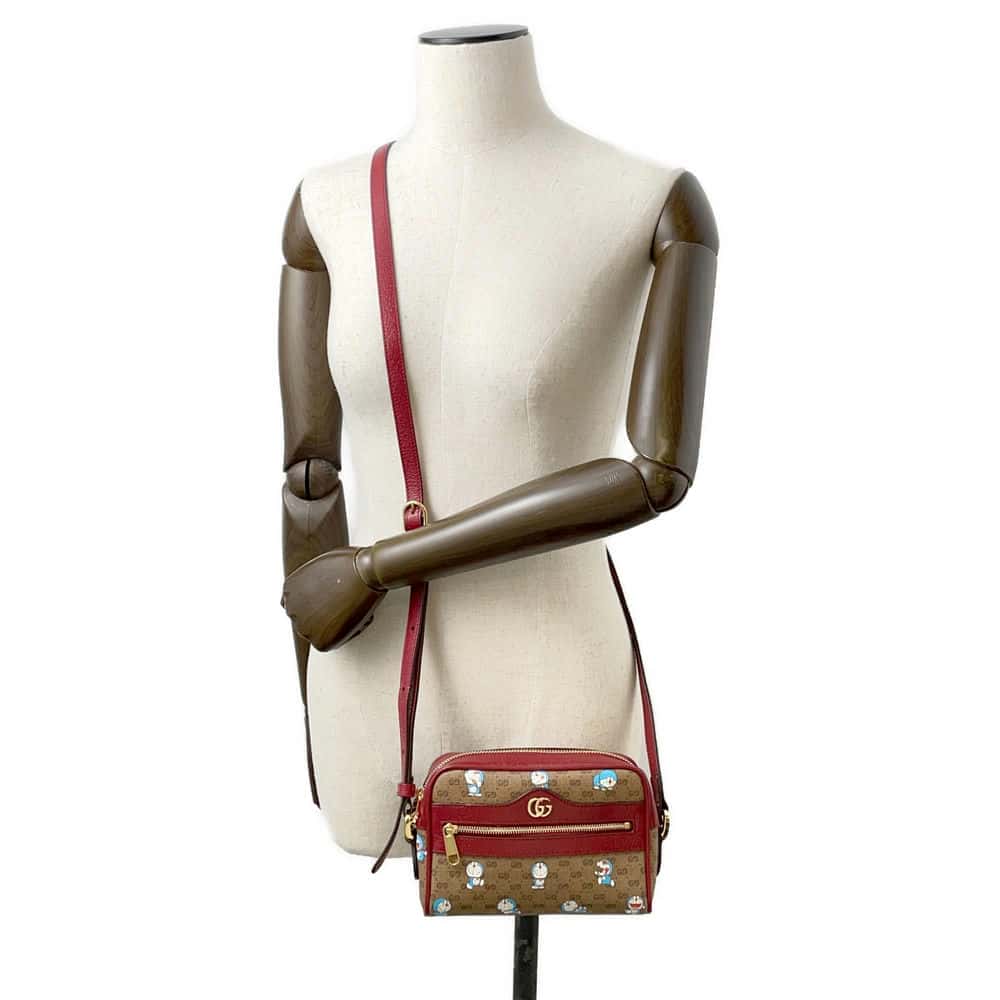 Gucci Leather Canvas Shoulder Bag