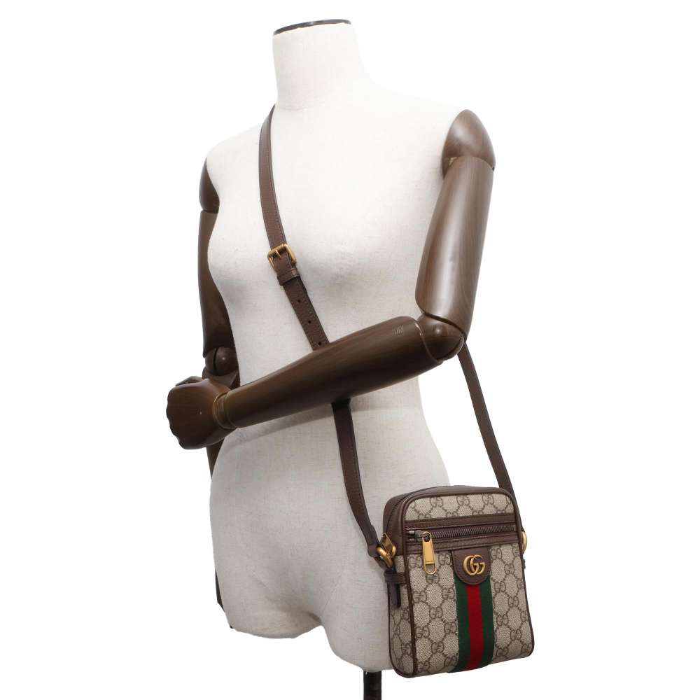 Gucci Leather Canvas Shoulder Bag