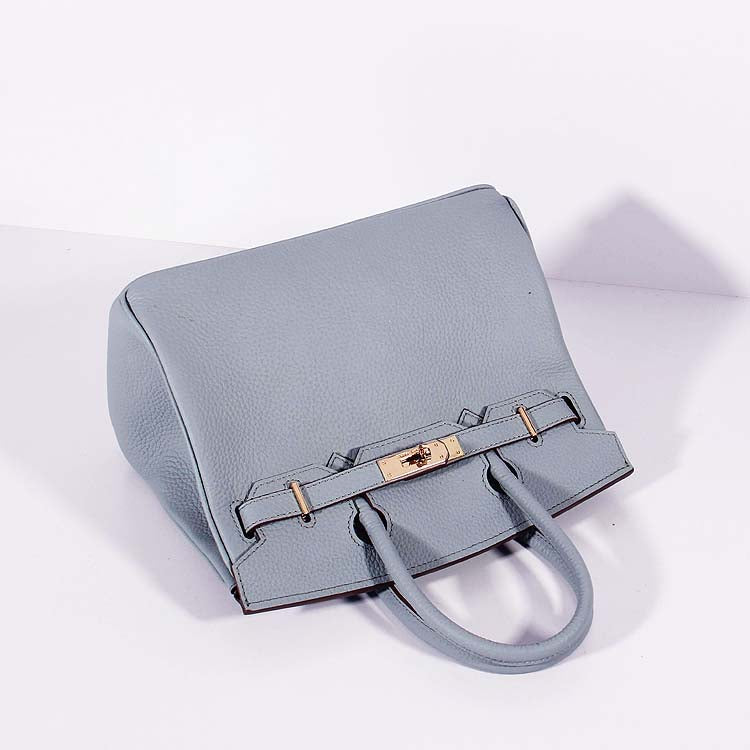 Luxury Hermes 30cm Birkin Bag Togo Leather With Strap Blue Lin Gold