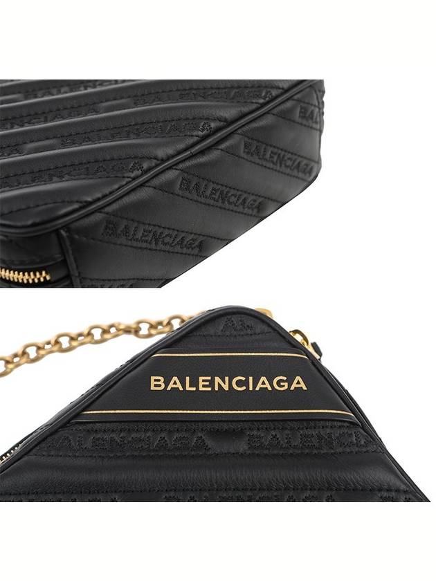 Luxury Balenciaga Trending 2026 Blanket Reporter Chain Cross Bag Black