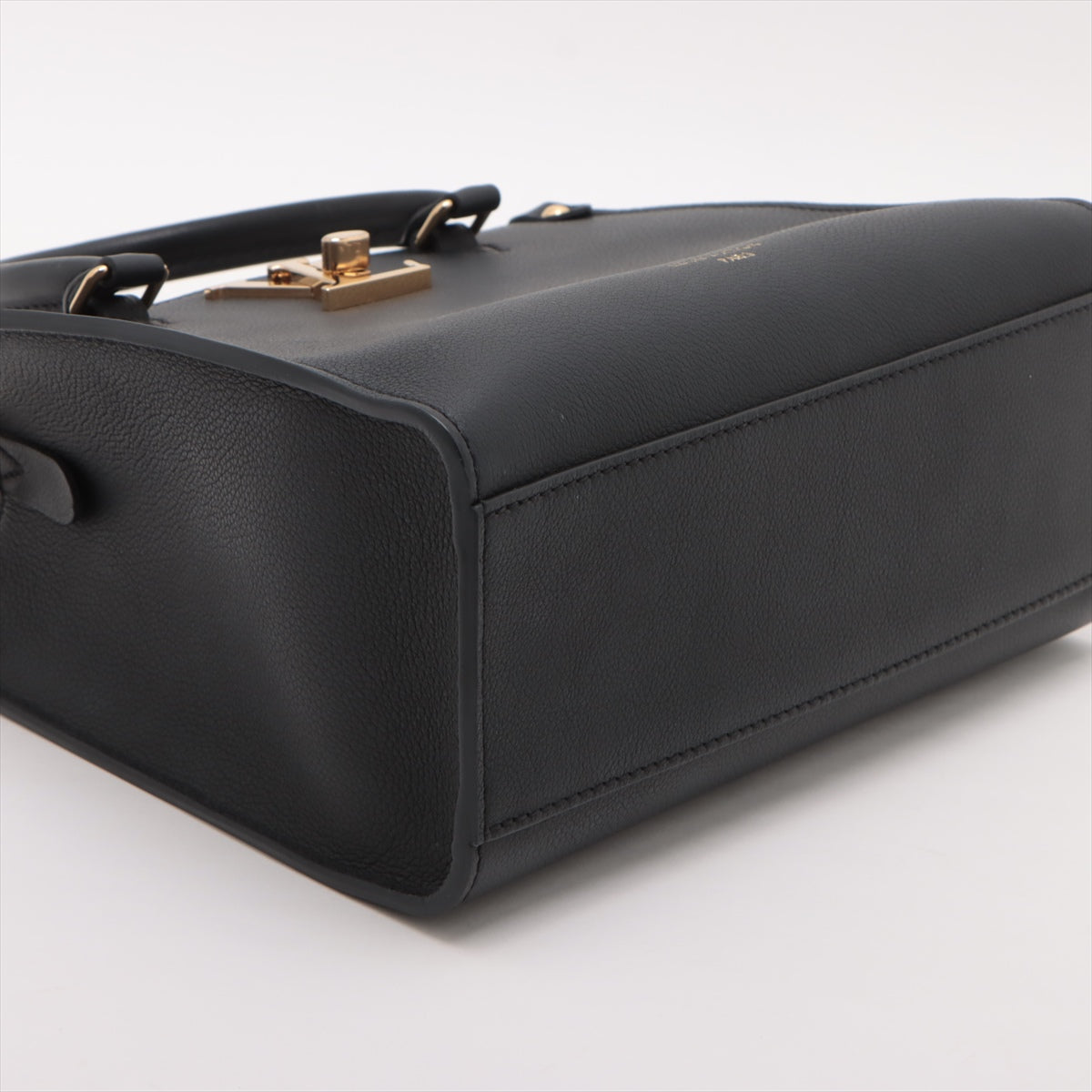 Louis Vuitton Black Smooth Grained Calfskin Leather Lock Go Clearance Sale