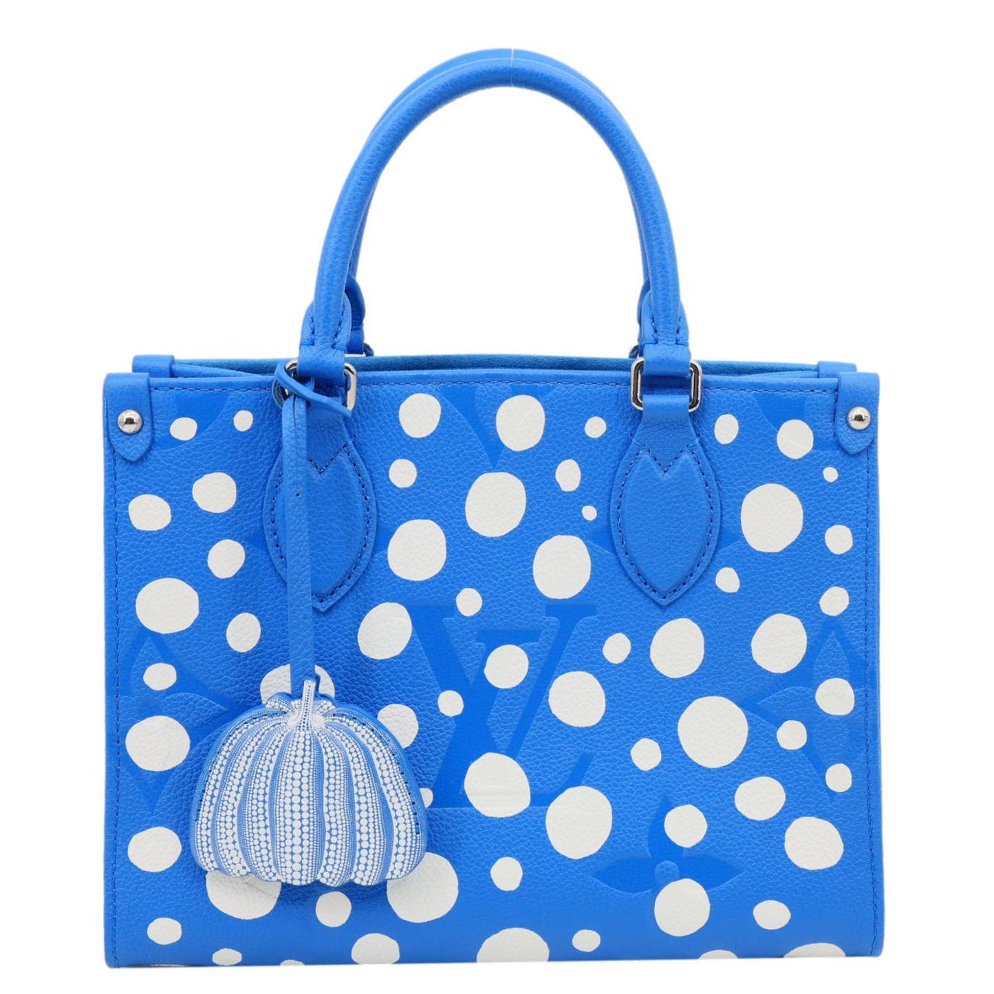 LOUIS VUITTON x Yayoi Kusama OnTheGo PM Monogram Empreinte Dots Leather Shoulder Bag Blue