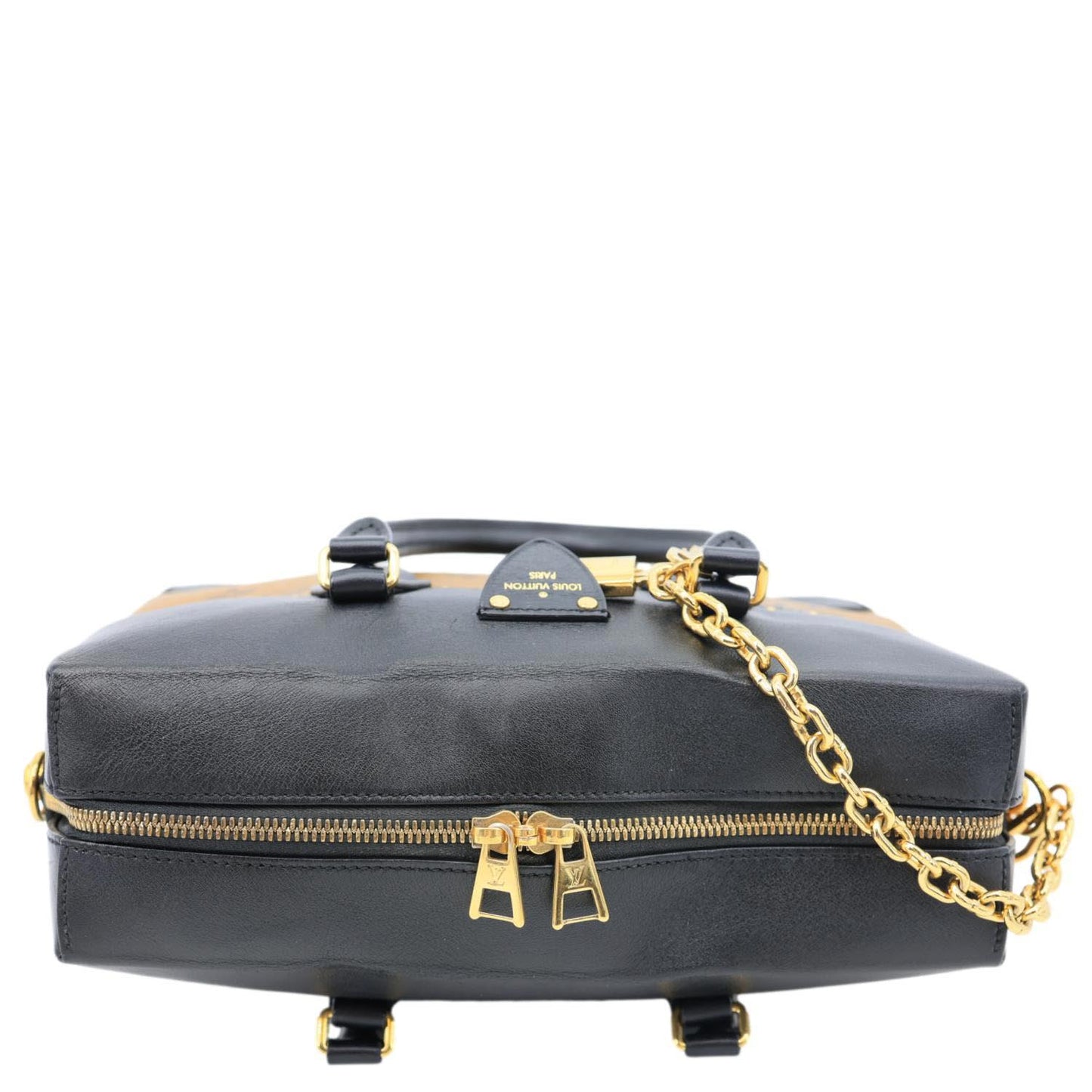 LOUIS VUITTON City Malle MM Reverse Monogram Shoulder Bag Black