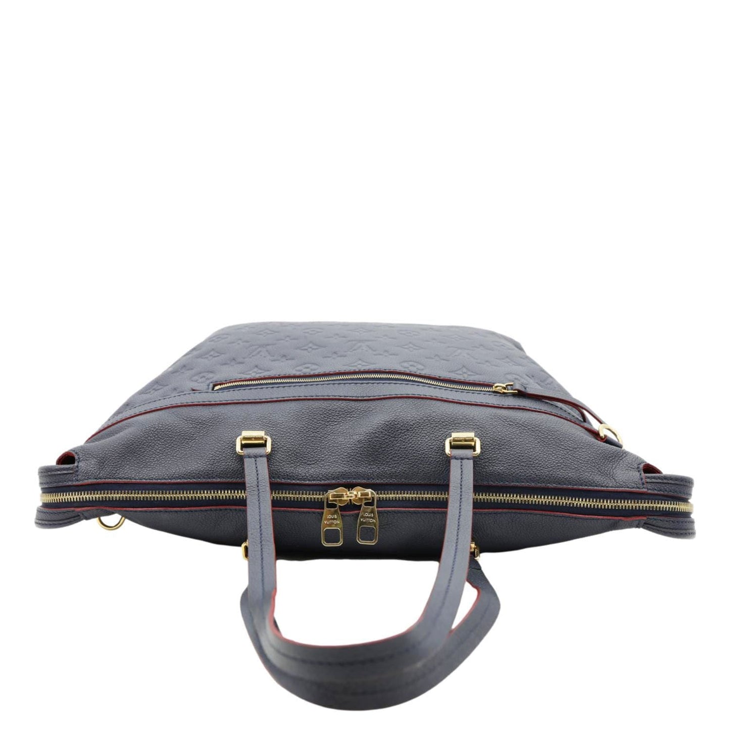 LOUIS VUITTON Boetie Monogram Empreinte Leather Shoulder Bag Marine Rouge