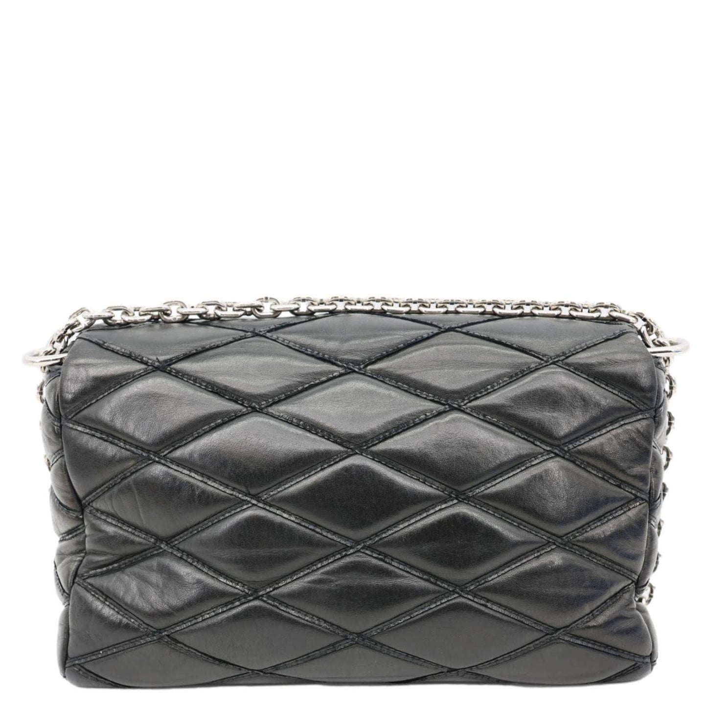 LOUIS VUITTON GO 14 MM Malletage Quilted Lambskin Leather Crossbody Bag Black