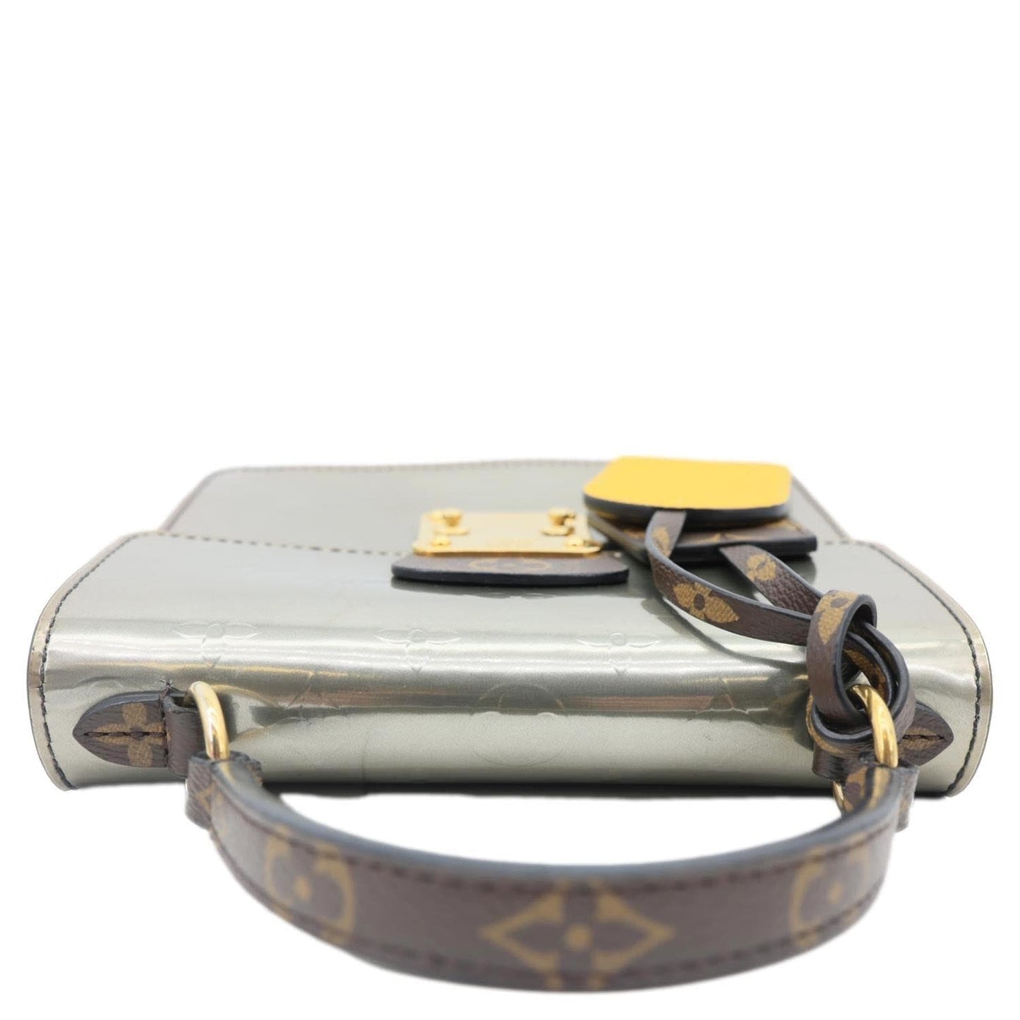 LOUIS VUITTON Spring Street NM Monogram Vernis Leather Shoulder Bag Silver