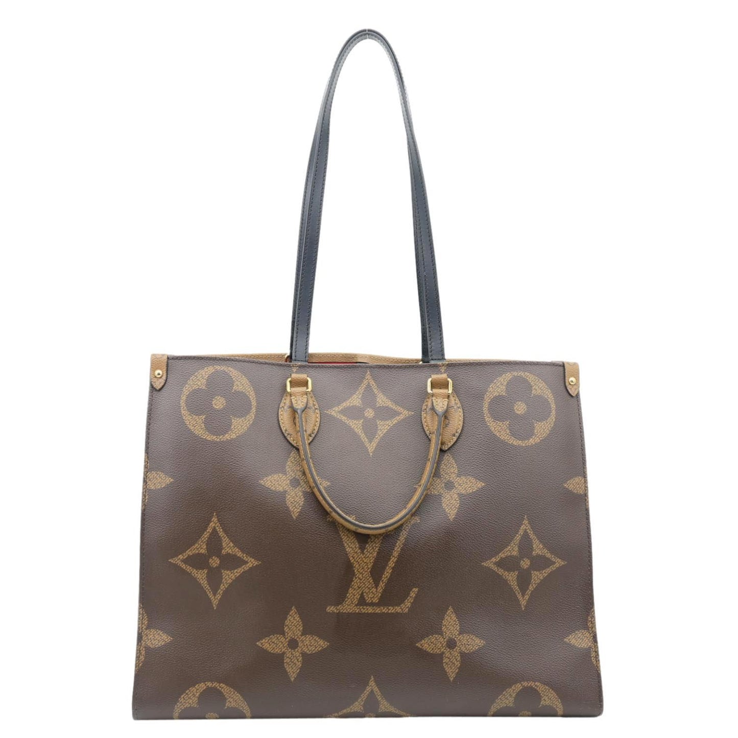 LOUIS VUITTON Onthego GM Giant Monogram Reverse Canvas Tote Bag Brown