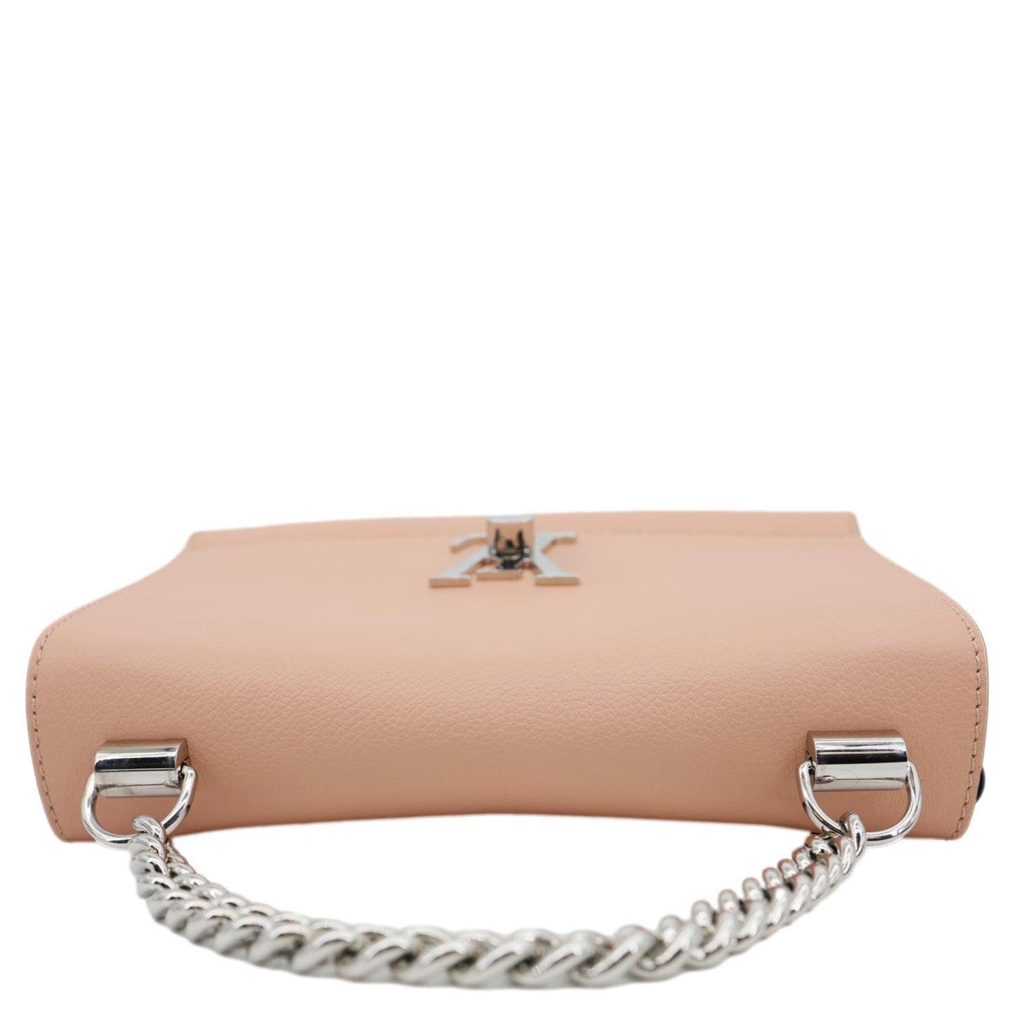 LOUIS VUITTON Lockme II BB Pebbled Leather Crossbody Bag Rose Fog