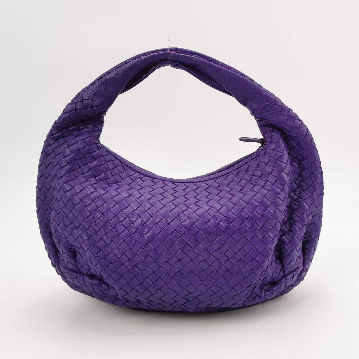 Bottega Veneta Belly Hobo Intrecciato Lambskin Leather Purple Medium 40cm