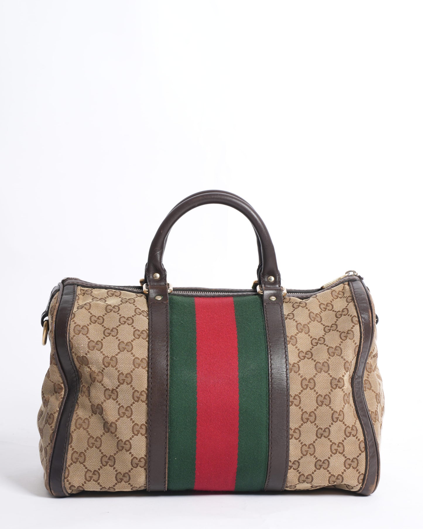 Gucci Monogram Leather Canvas Tote