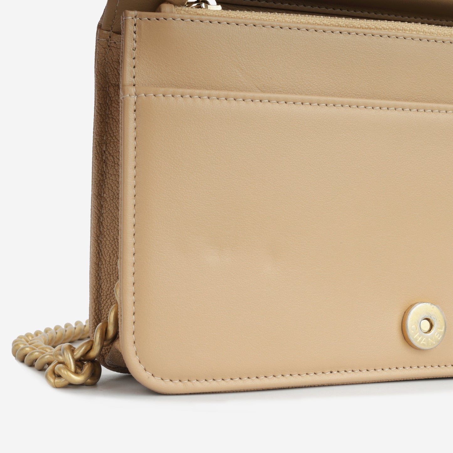 Chanel Boy WOC - Beige Caviar