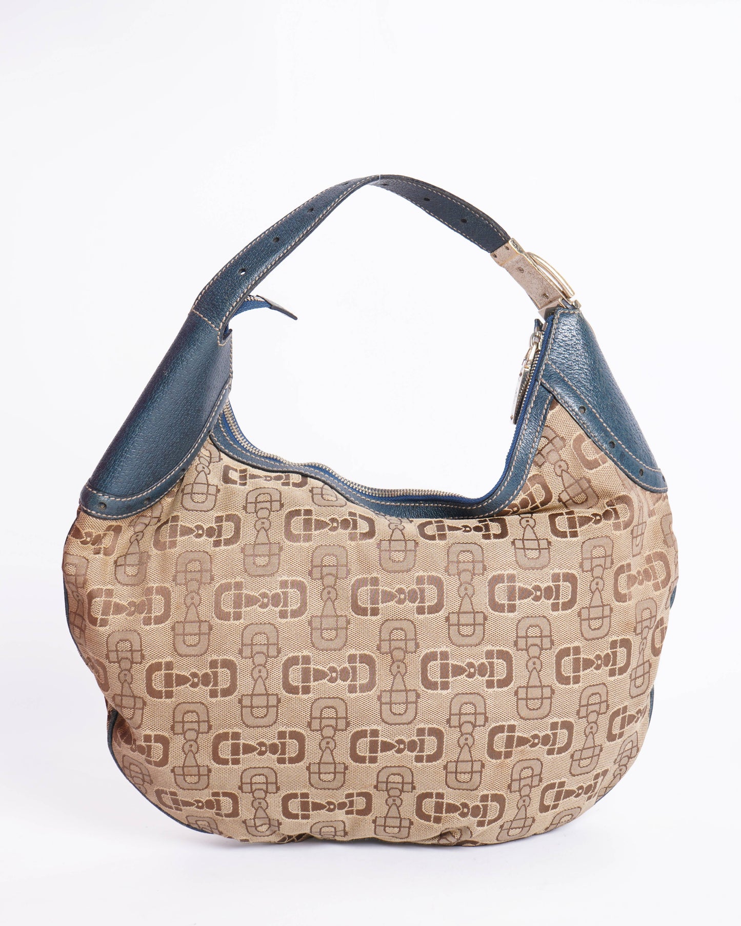 Gucci Monogram Leather Canvas Shoulder Bag