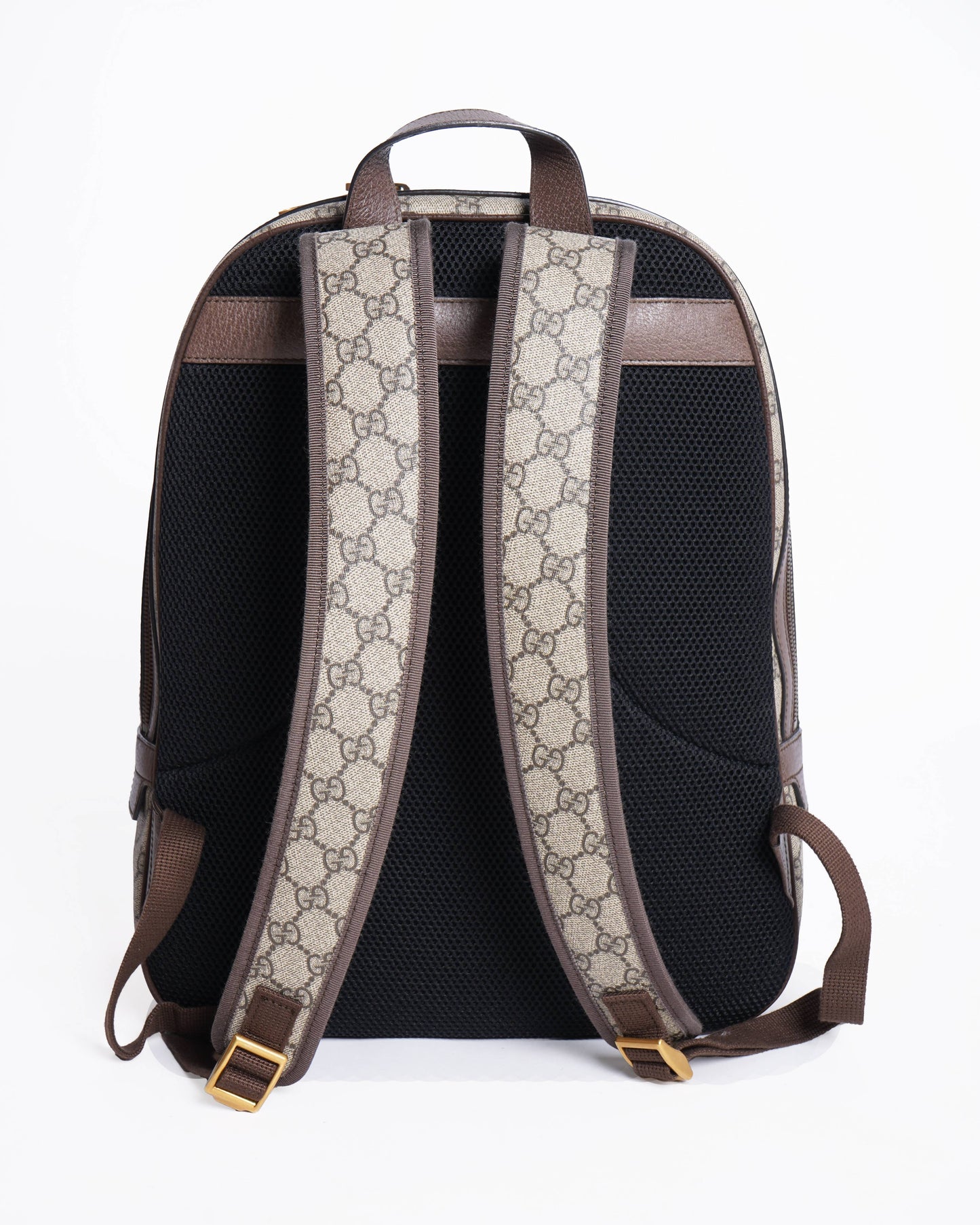 Gucci Monogram Leather Canvas Backpack