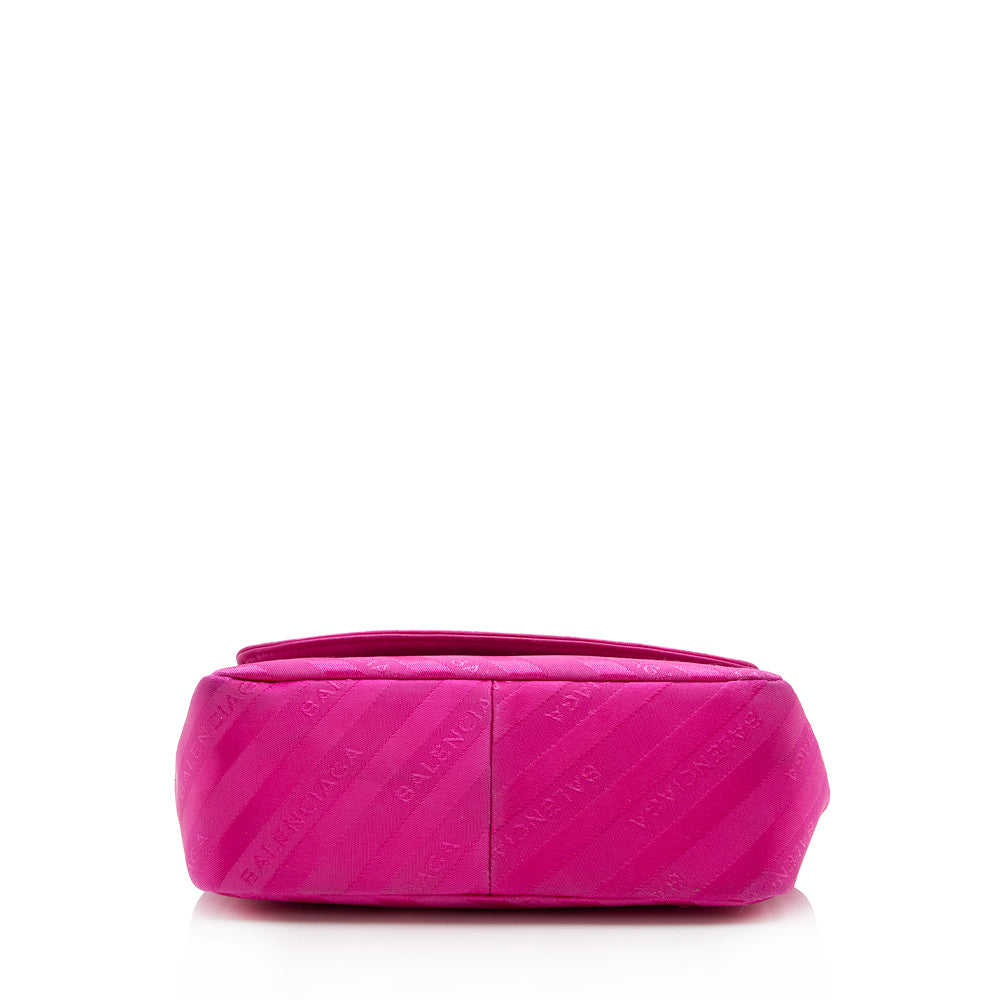Luxury Balenciaga Trending 2026 Satin Jacquard BB S Round Shoulder Bag - FINAL SALE (SHF-17069)