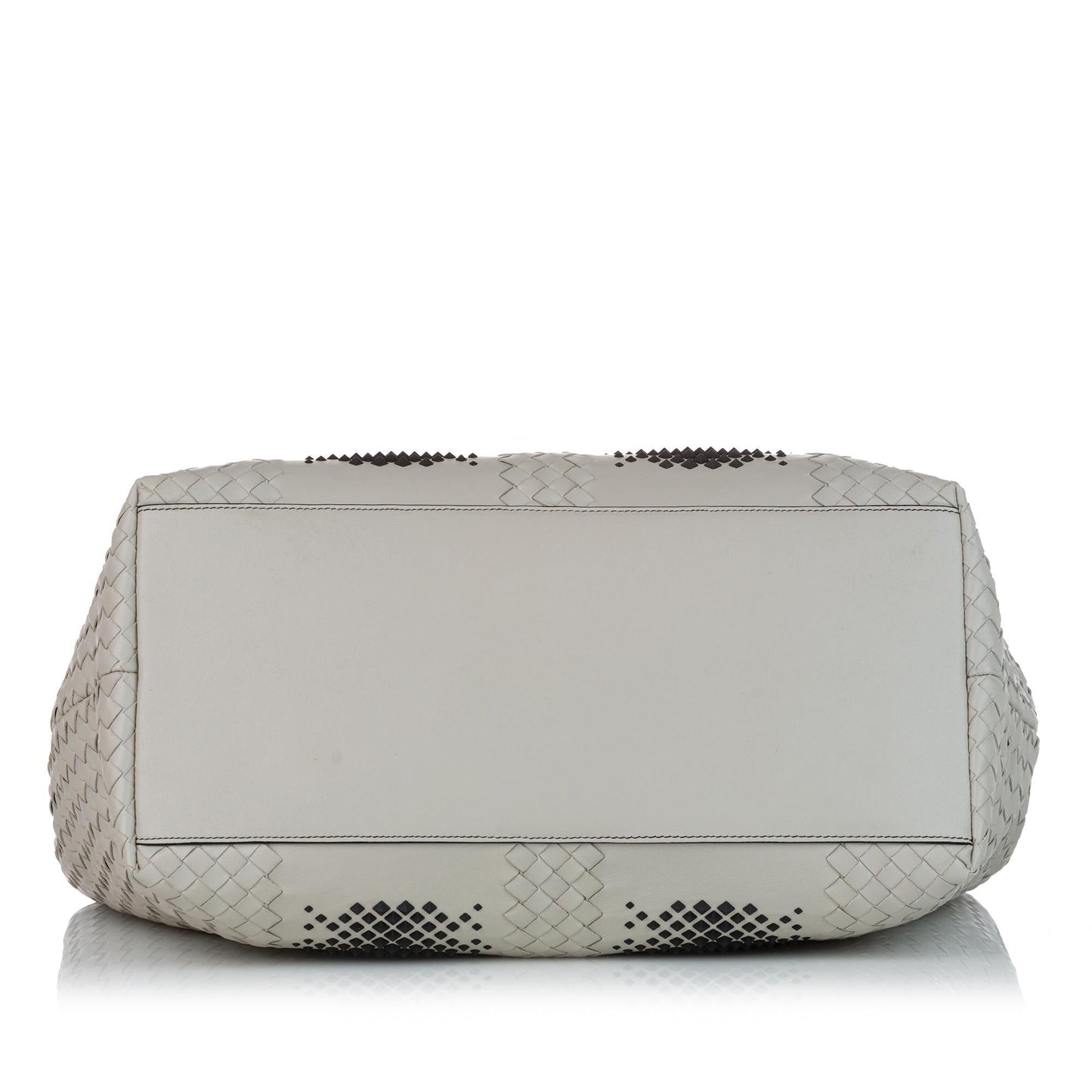 Luxury Bottega Veneta Studded Intrecciato Leather Satchel (SHG-28232)