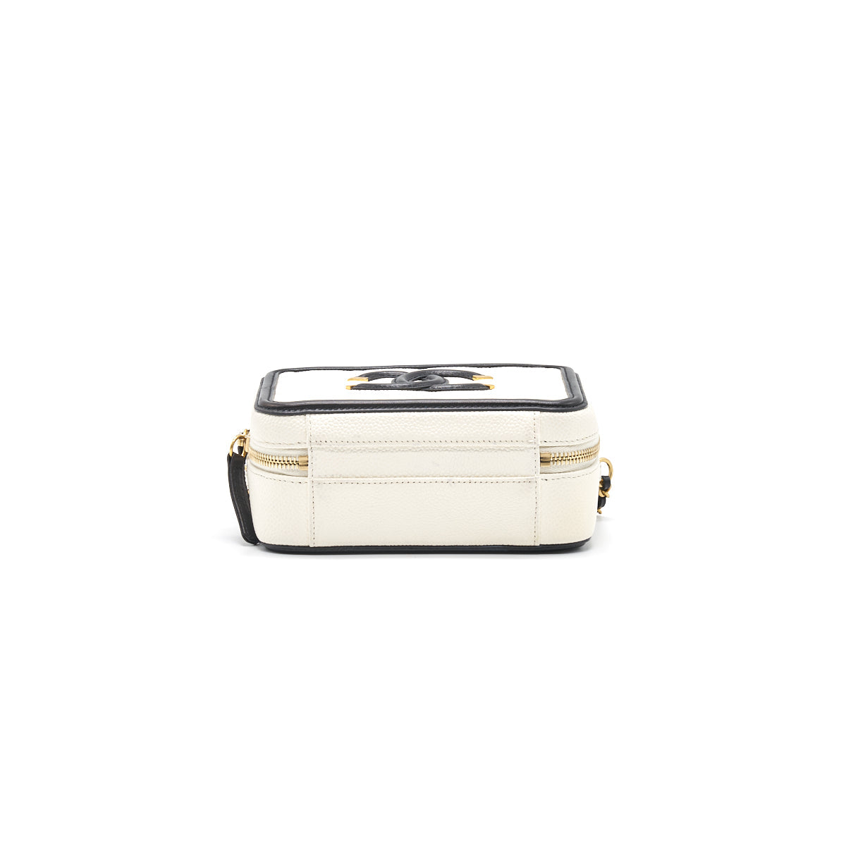Chanel Caviar Small Vanity case black & white